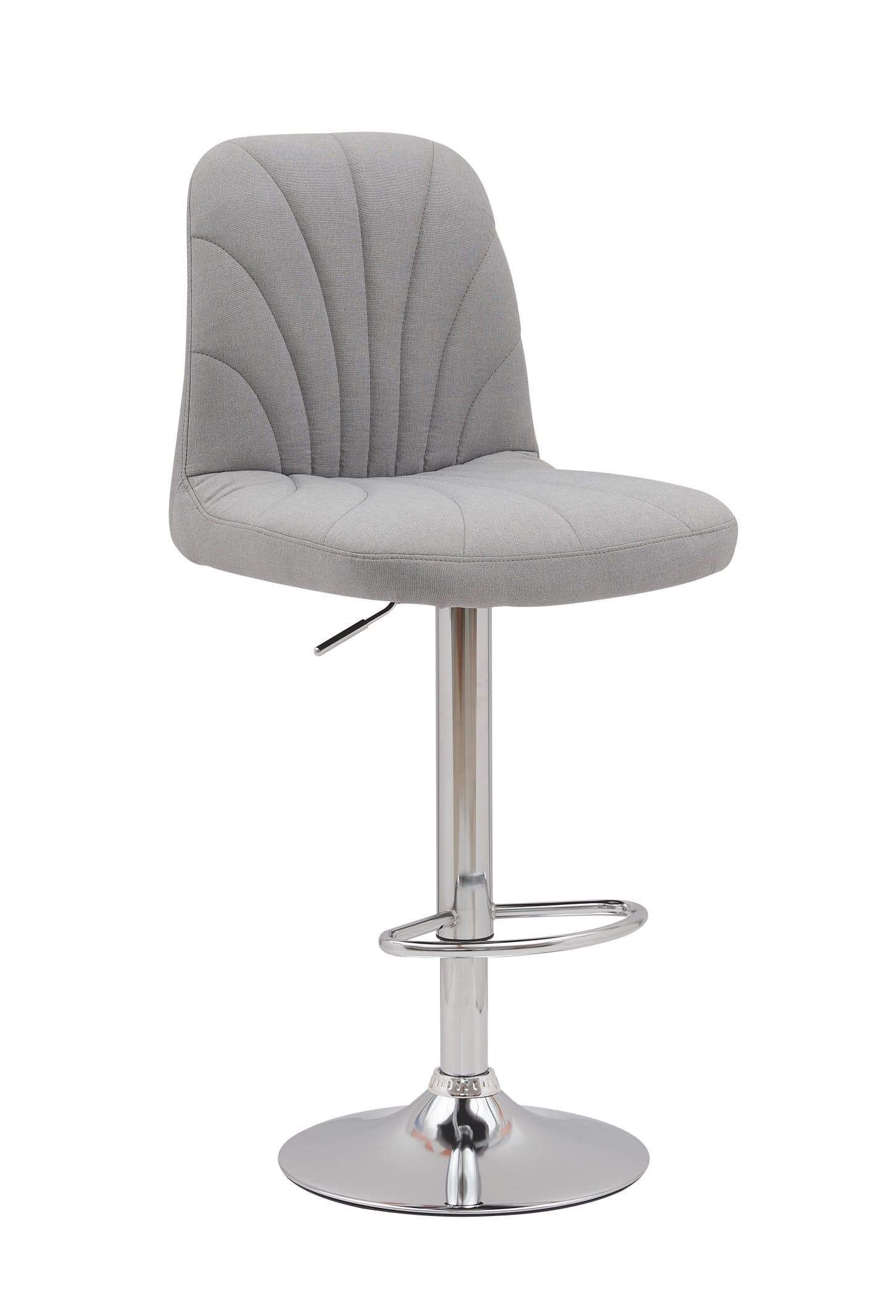 Bar scaun 122, 46x39x95, gri/ crom
