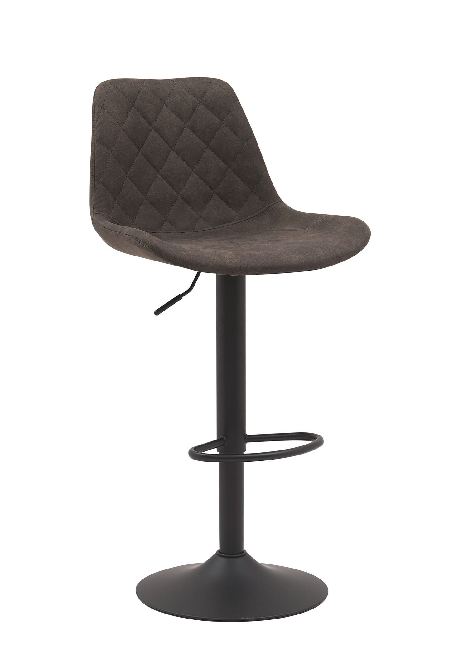 Scaun de bar 123, 49x38.5x90, gri/negru
