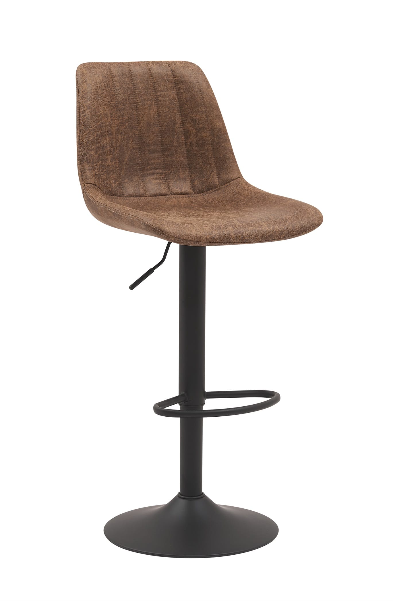 Scaun de bar 124, 46x38.5x90, maro deschis/ negru