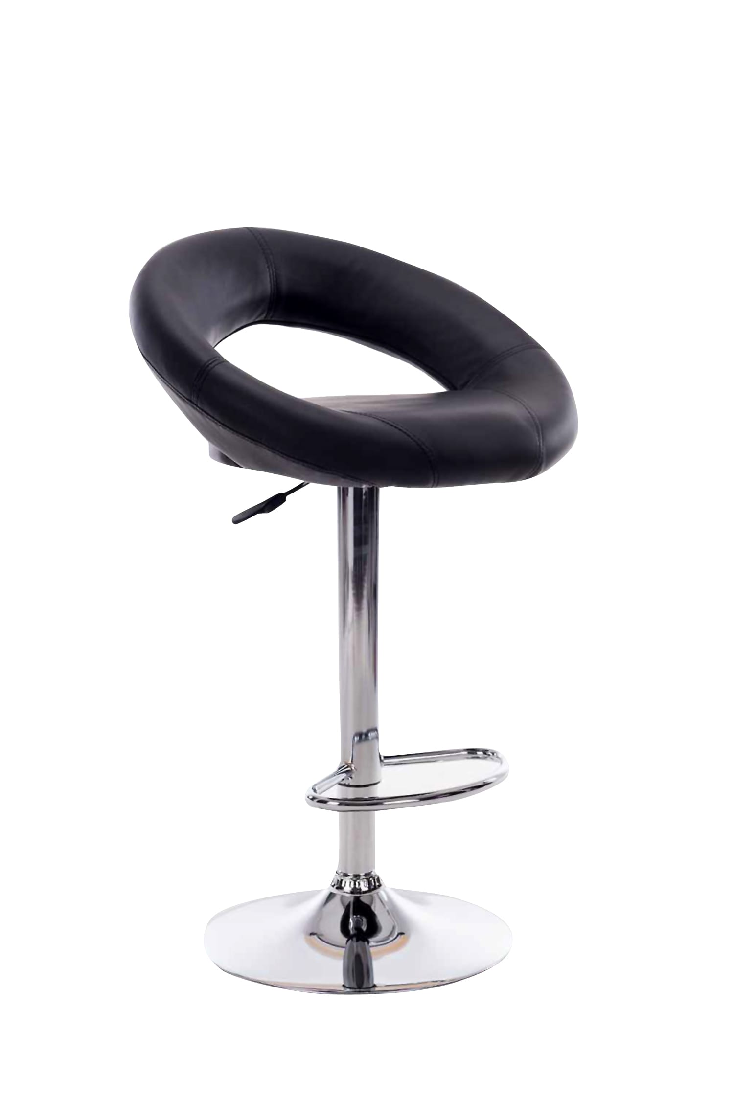Scaun de bar N 15a, 47x38x88, negru/ crom