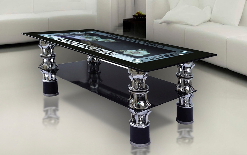 Masuta de cafea Mina, 110x55x42, negru - imagine 3
