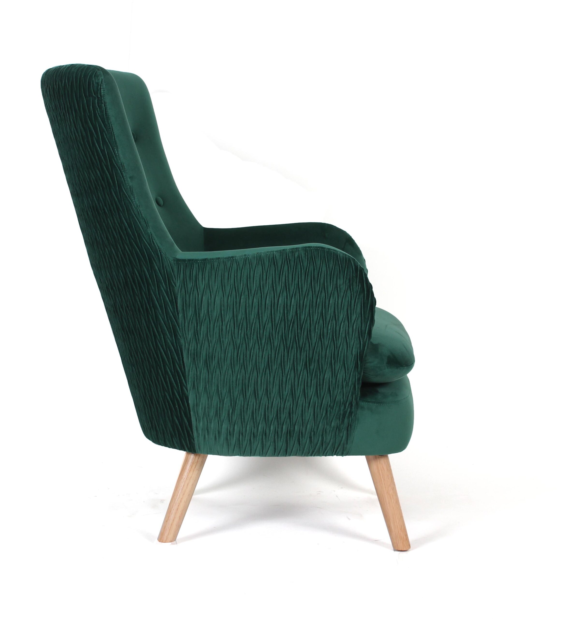 Fotoliu Preston, 78x87x105, verde/ natur - imagine 2