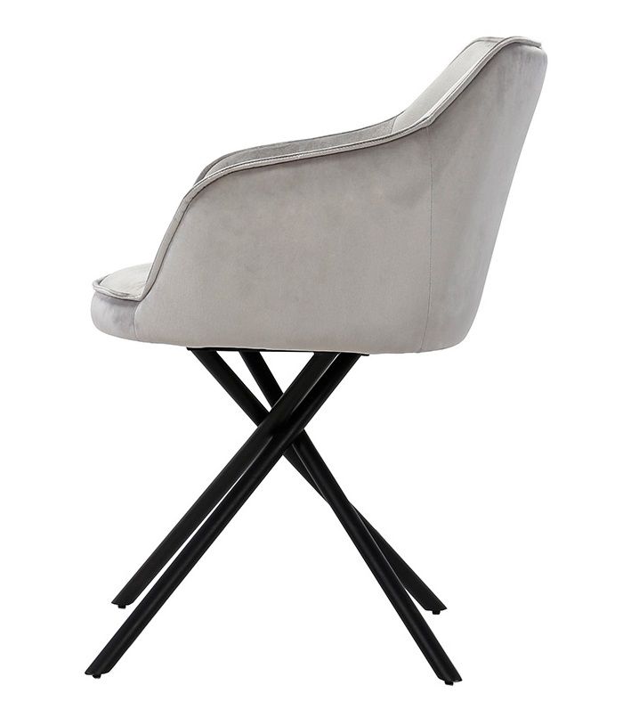 Scaun de sufragerie K-330, 60x60x81, gri deschis/gri inchis/negru - imagine 3