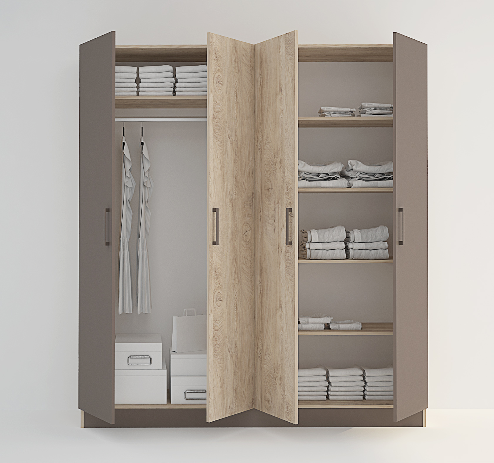 Set dormitor Ala, stejar elegance / dark cappuccino - imagine 2