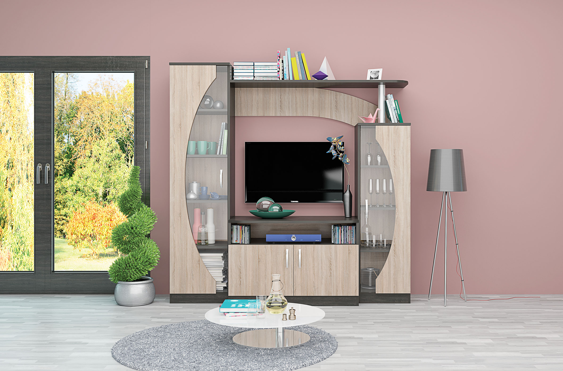 Living Ida, 160x160, carbon/ sonoma