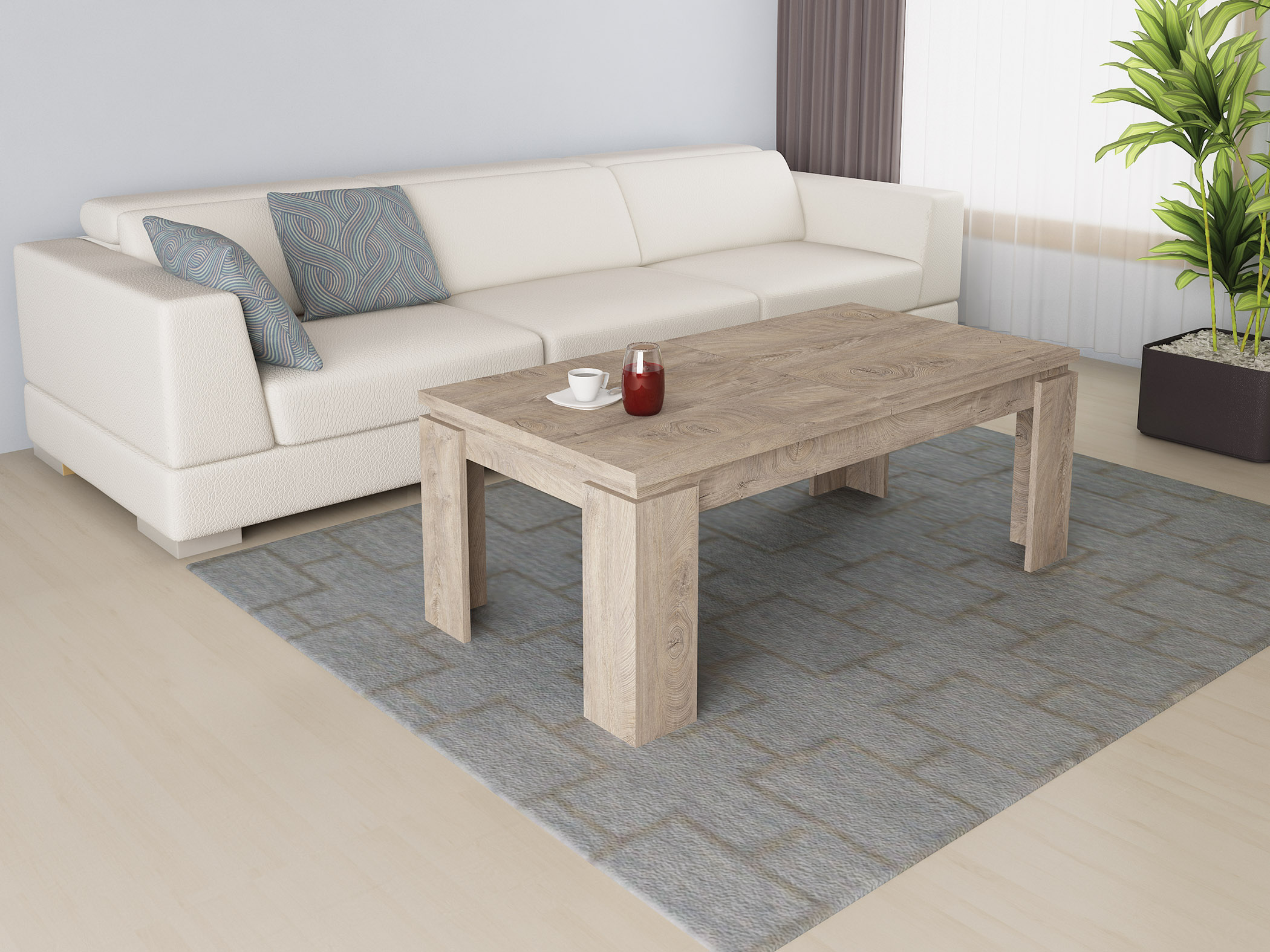 Masuta de cafea extensibila Iren PR, 100-130x60x55, norte