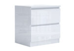 Noptiera Leo 2, 45x36x47, alb lucios