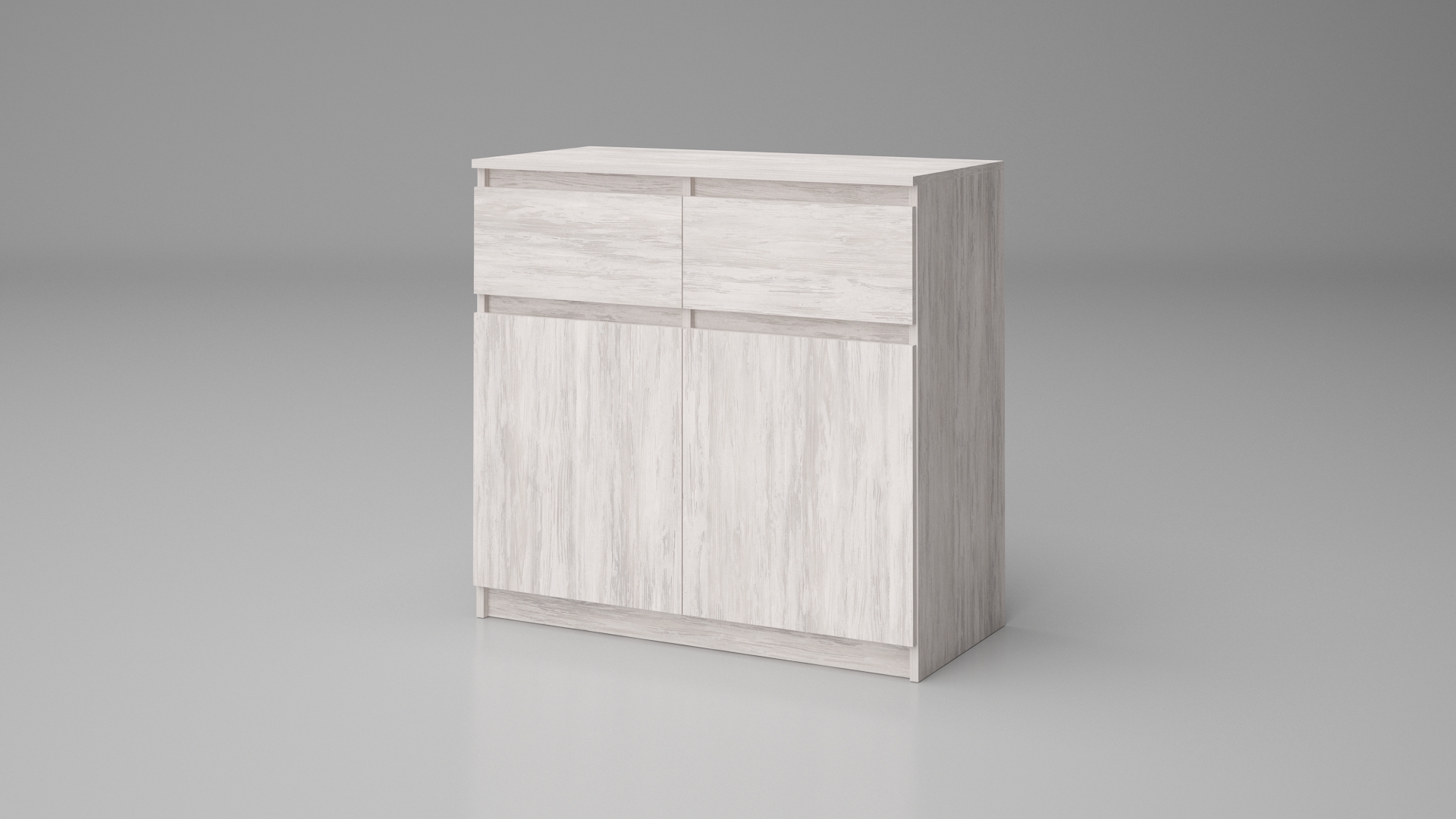 Comoda Leo 8, 90x43x86, stejar blanco