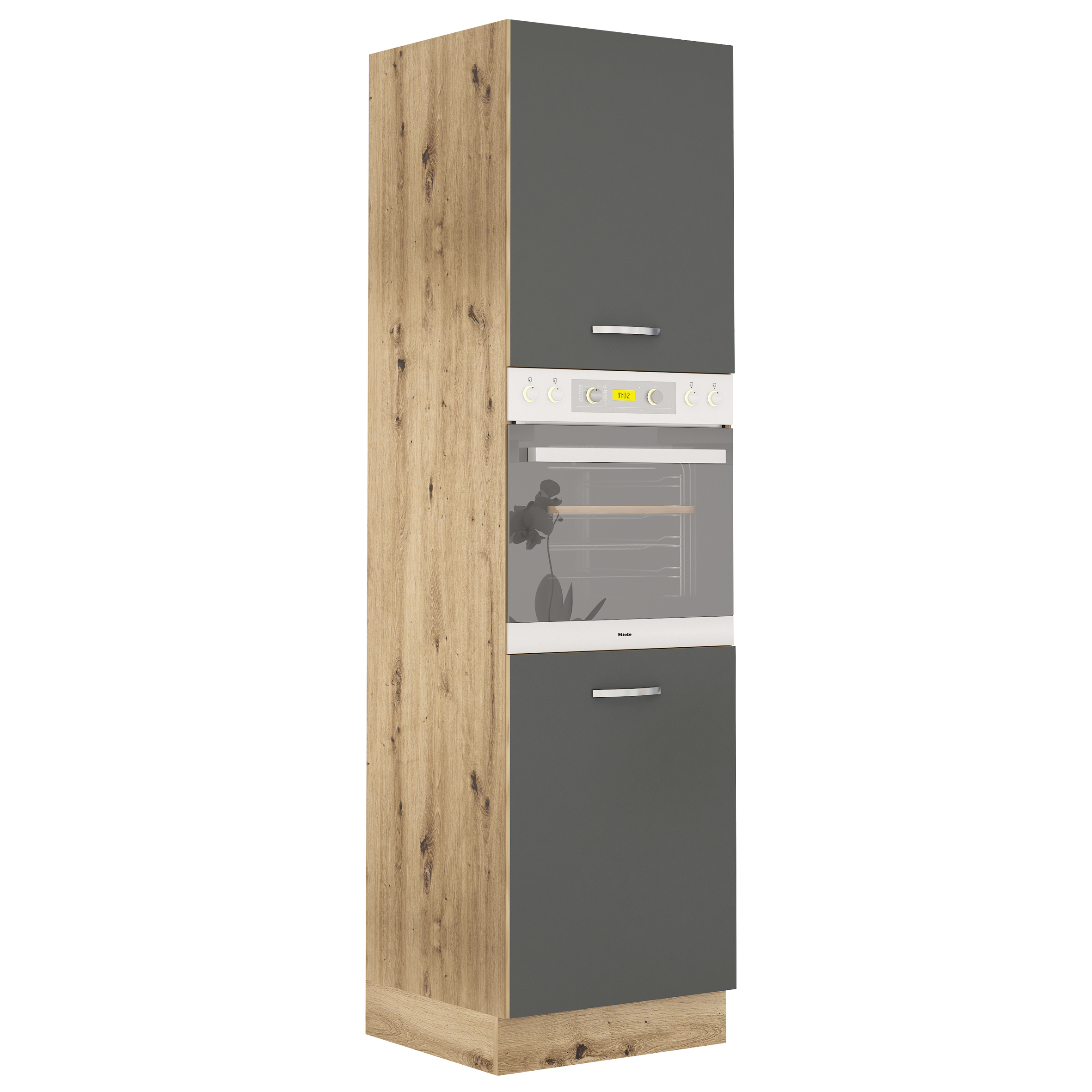 Dulap cuptor incorporabil Loren B66, 60x220, antracit mat/artizan