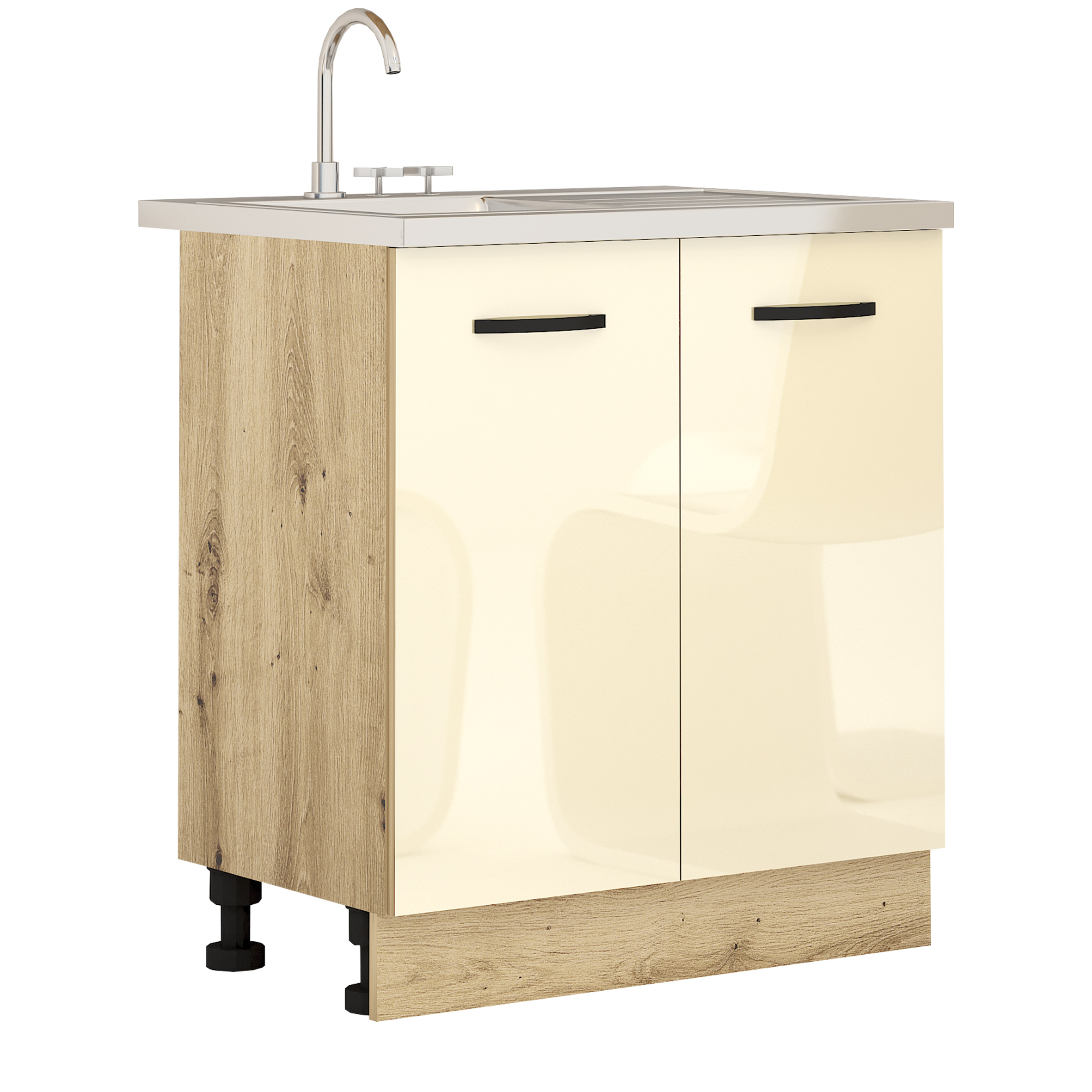 Corp inferior pentru chiuveta Loren B3, 80x87, migdala lucios/artizan