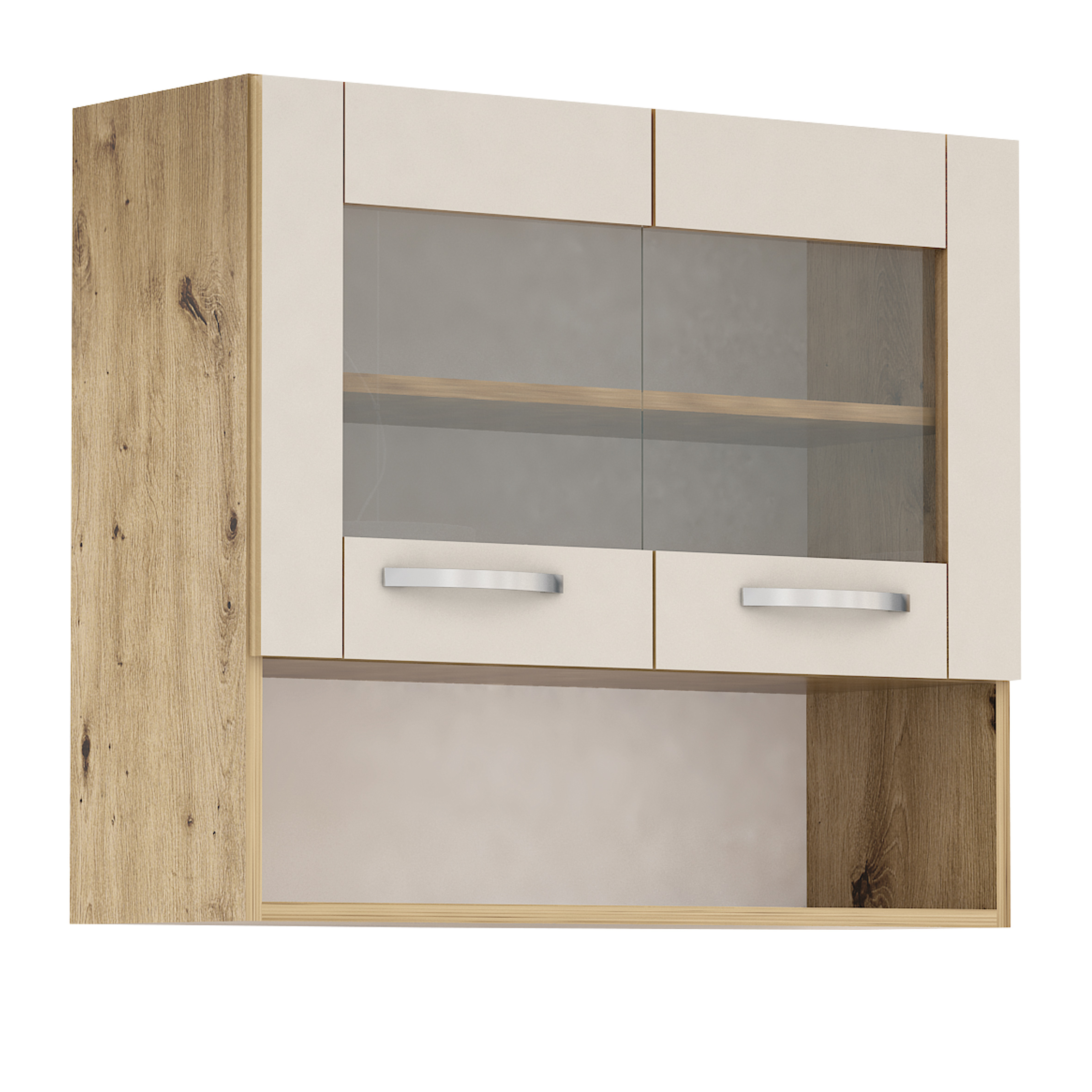 Corp superior vitrina Loren G58, 2 usi, nisa, 80x70, casmir mat/artizan