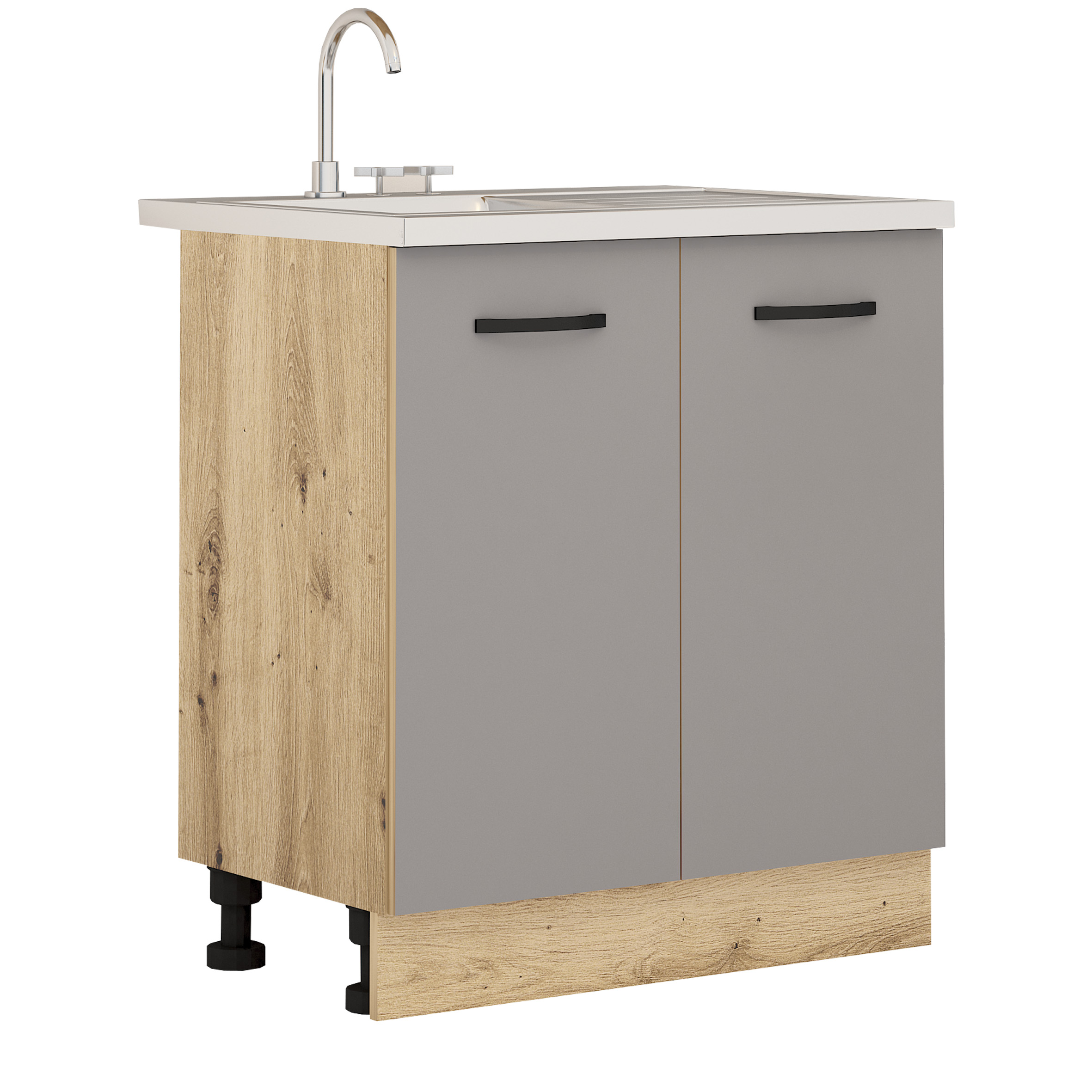 Corp inferior pentru chiuveta Loren B3, 80x87, gri mat/artizan