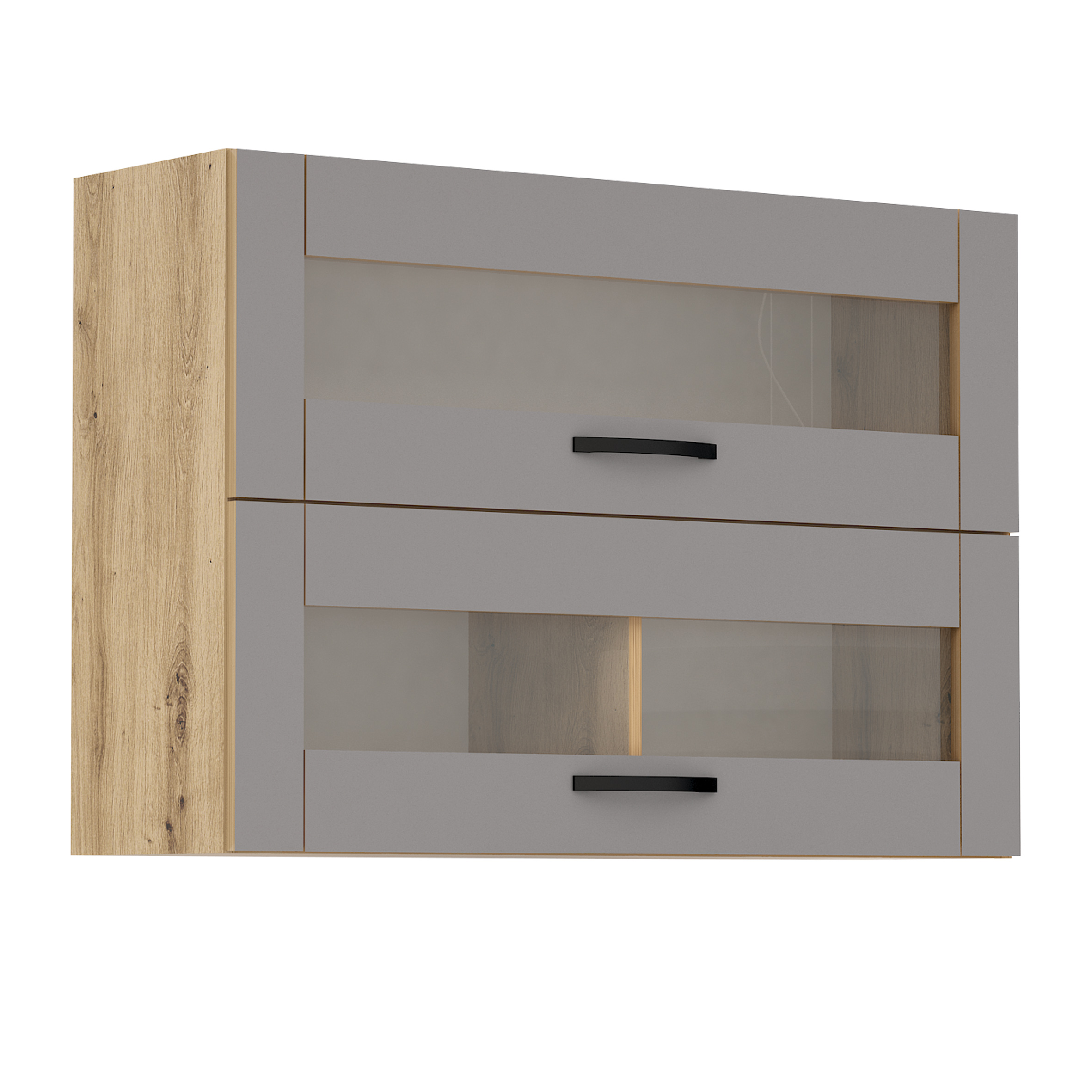 Corp superior vitrina Loren G38, 100x70, gri mat/artizan