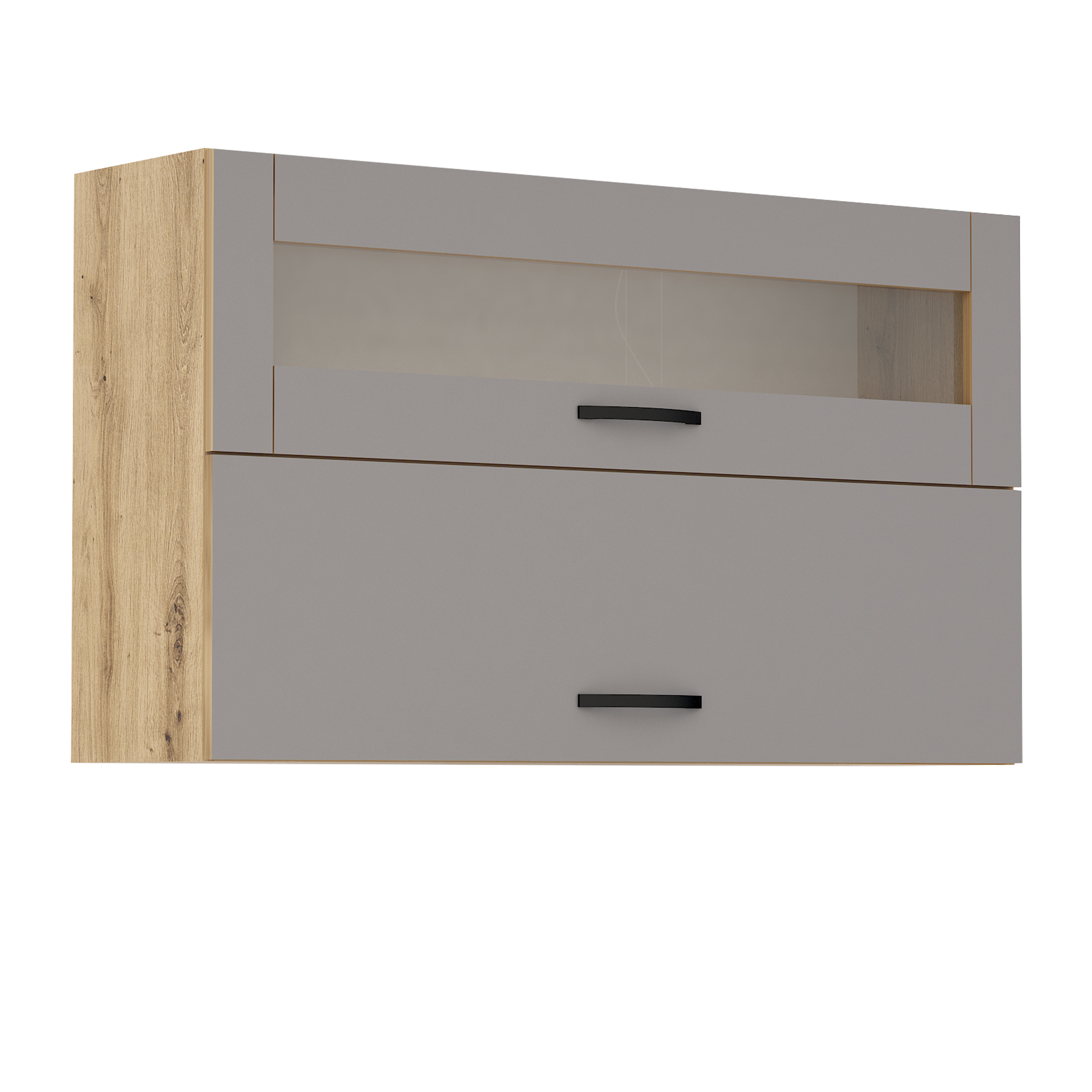 Corp superior vitrina Loren G47, 120x70, gri mat/artizan