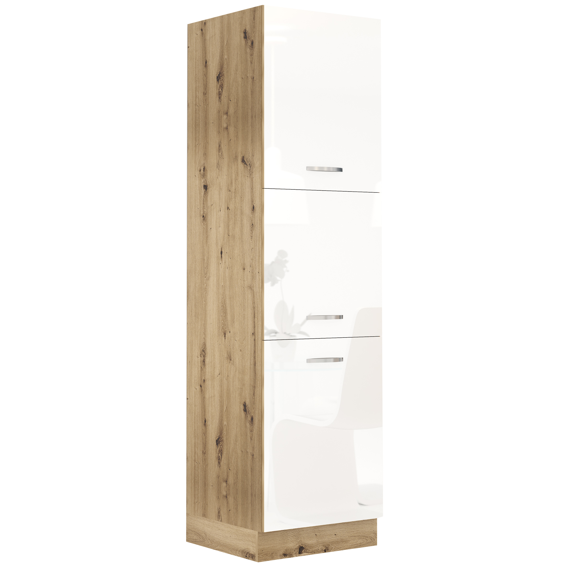 Dulap cuptor incorporabil B66 Loren, 60x220, alb lucios - imagine 2