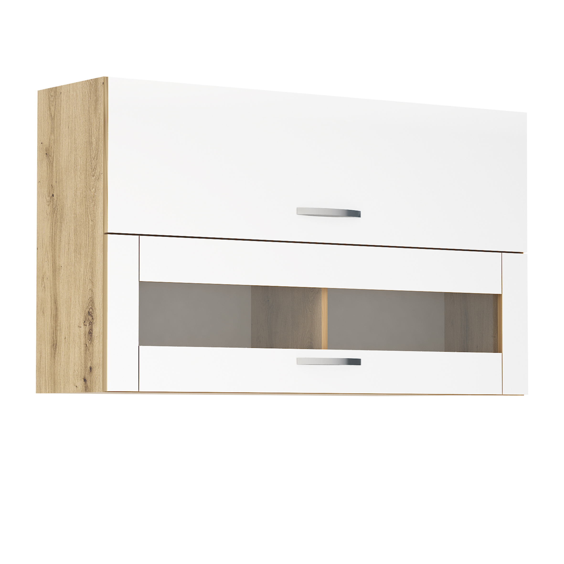 Corp superior vitrina G43 Loren, 120x70, alb lucios