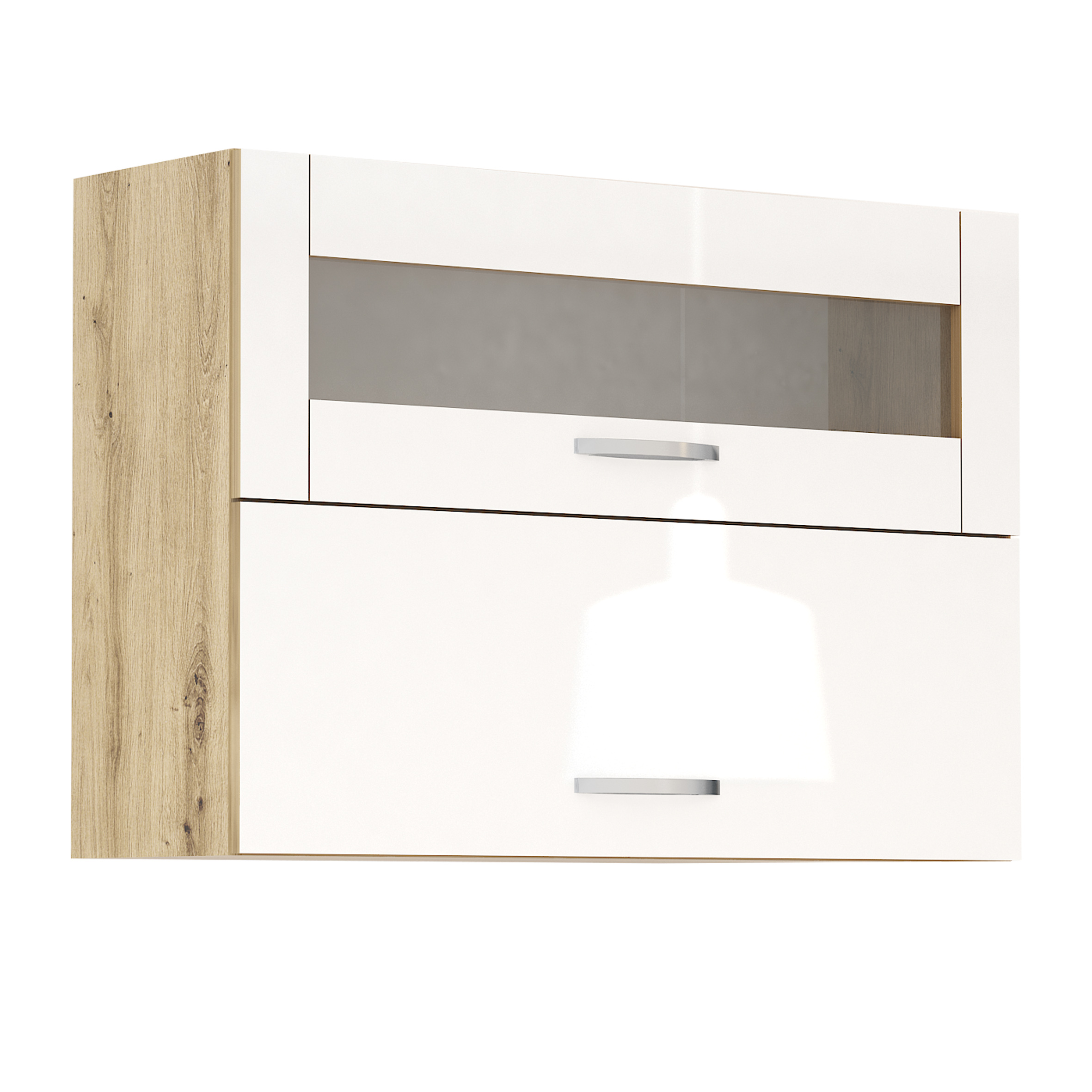 Corp superior vitrina G46 Loren, 100x70, alb lucios