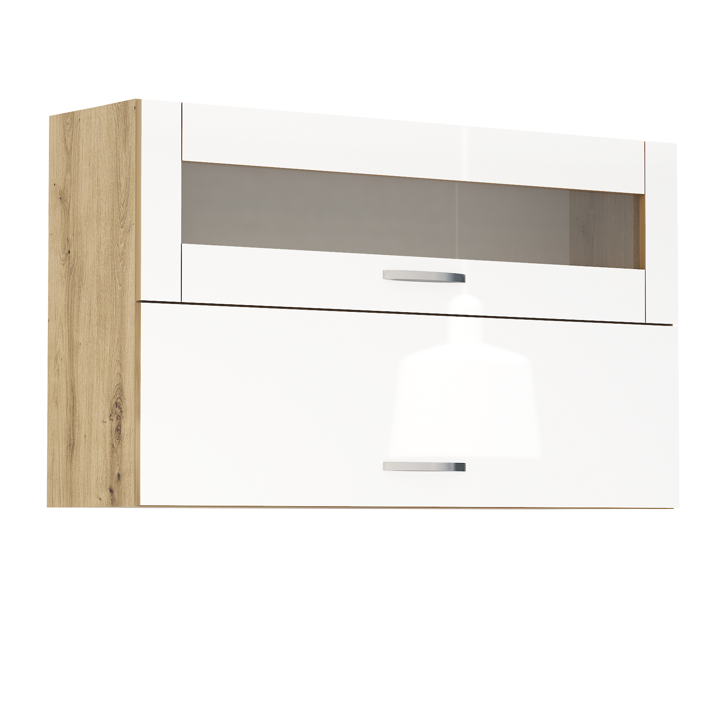 Corp superior vitrina G47 Loren, 120x70, alb lucios