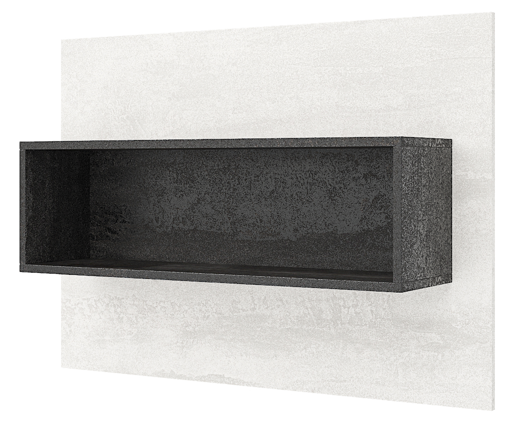 Etajera Rimini M4, 97x22x70, silk nero/ silk light