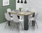 Masa Verona, 120(160)x80x74, antracit/ graycraft