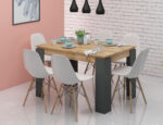 Masa extensibila Verona, 120(160)x80x74, stejar wotan/ antracit