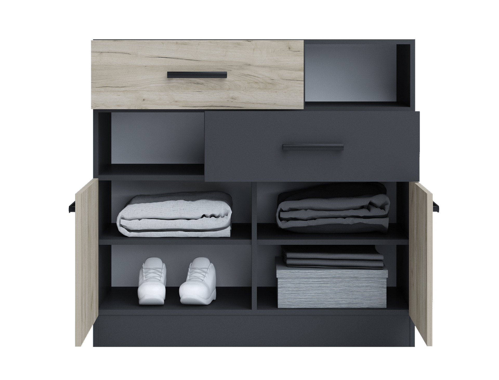 Set dormitor Moca, graycraft/ antracit - imagine 7