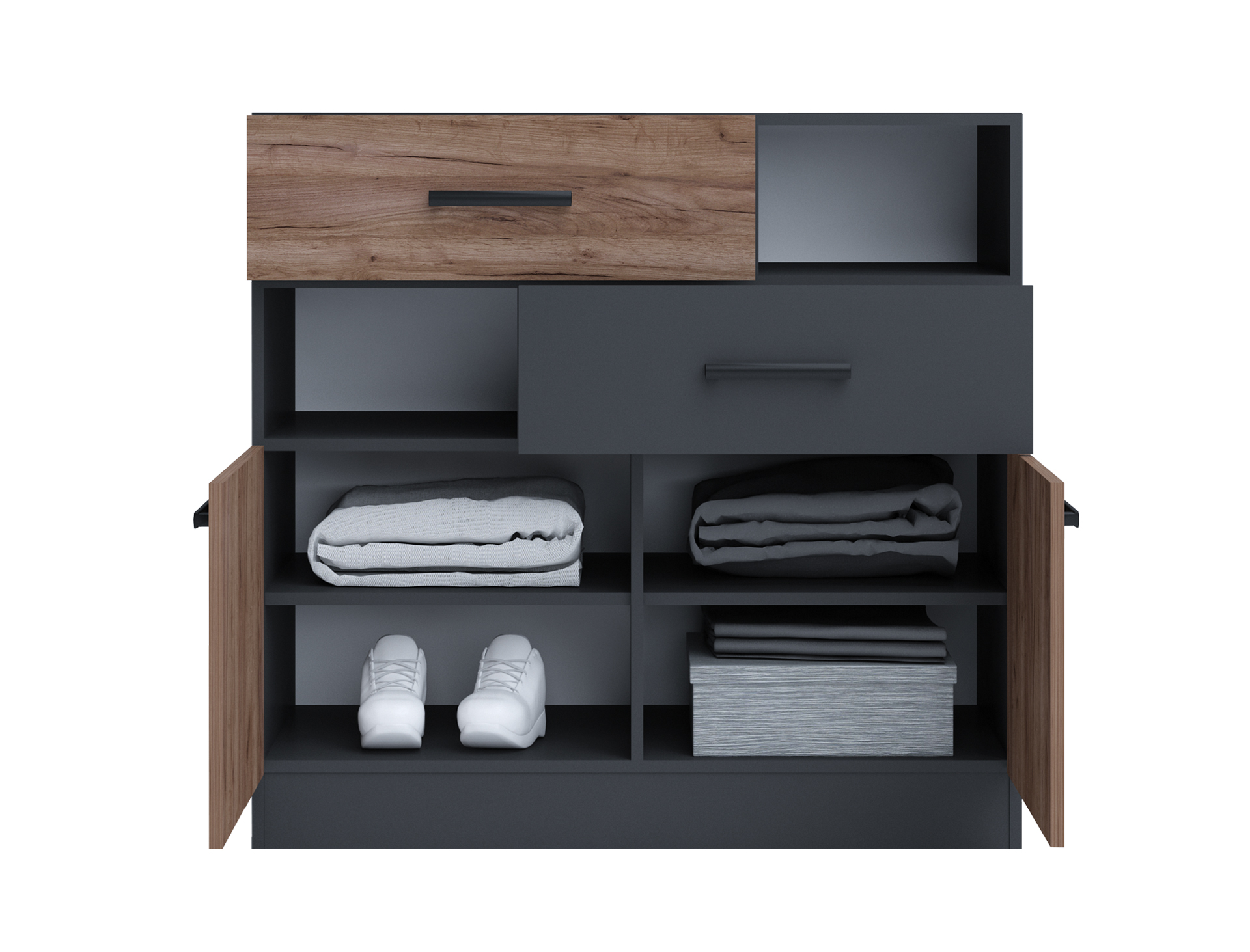 Set dormitor Moca, tobacco craft / antracit - imagine 7