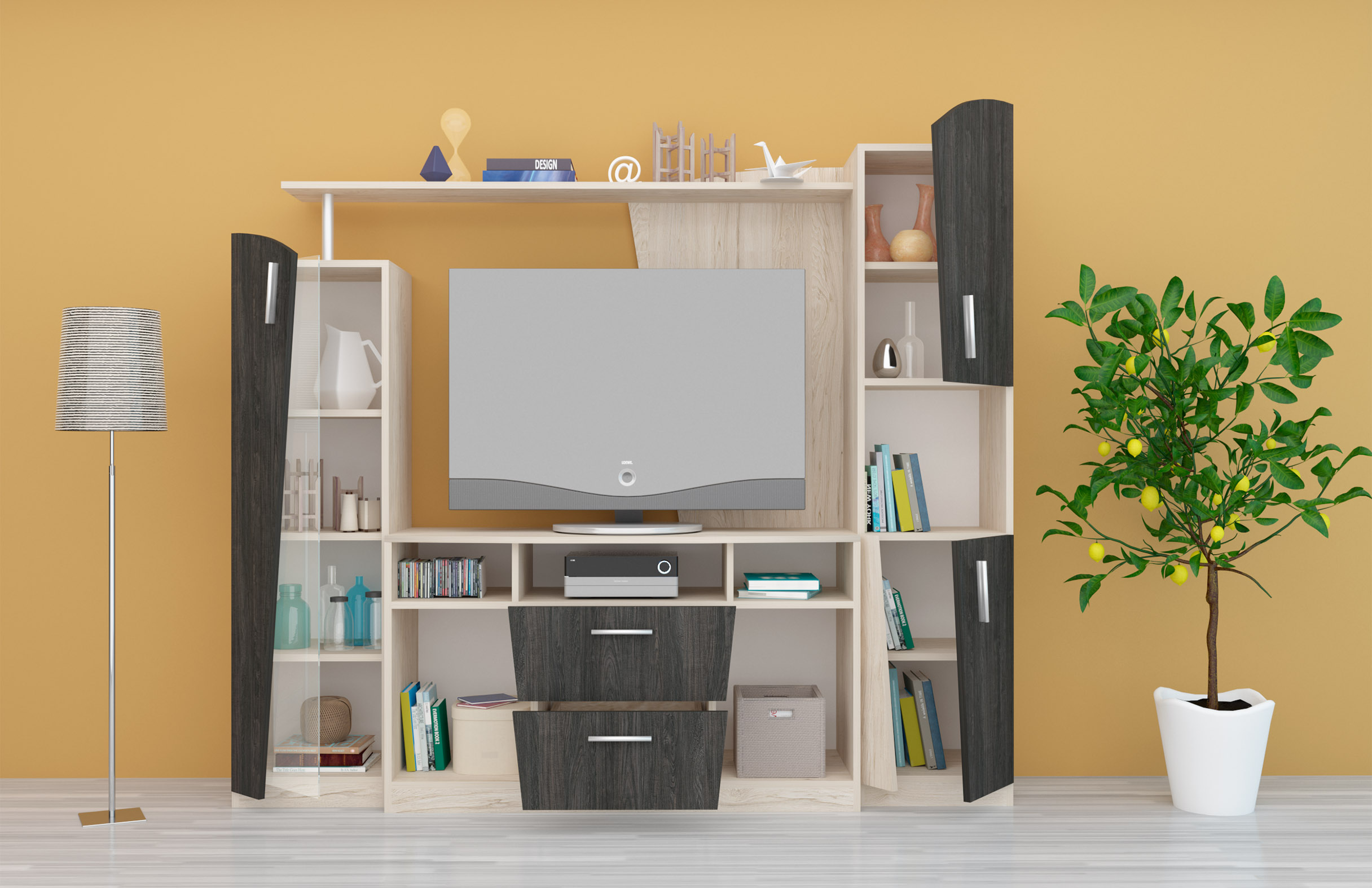 Living Rio, 200x47x180, rockford light/ stejar carbon - imagine 2