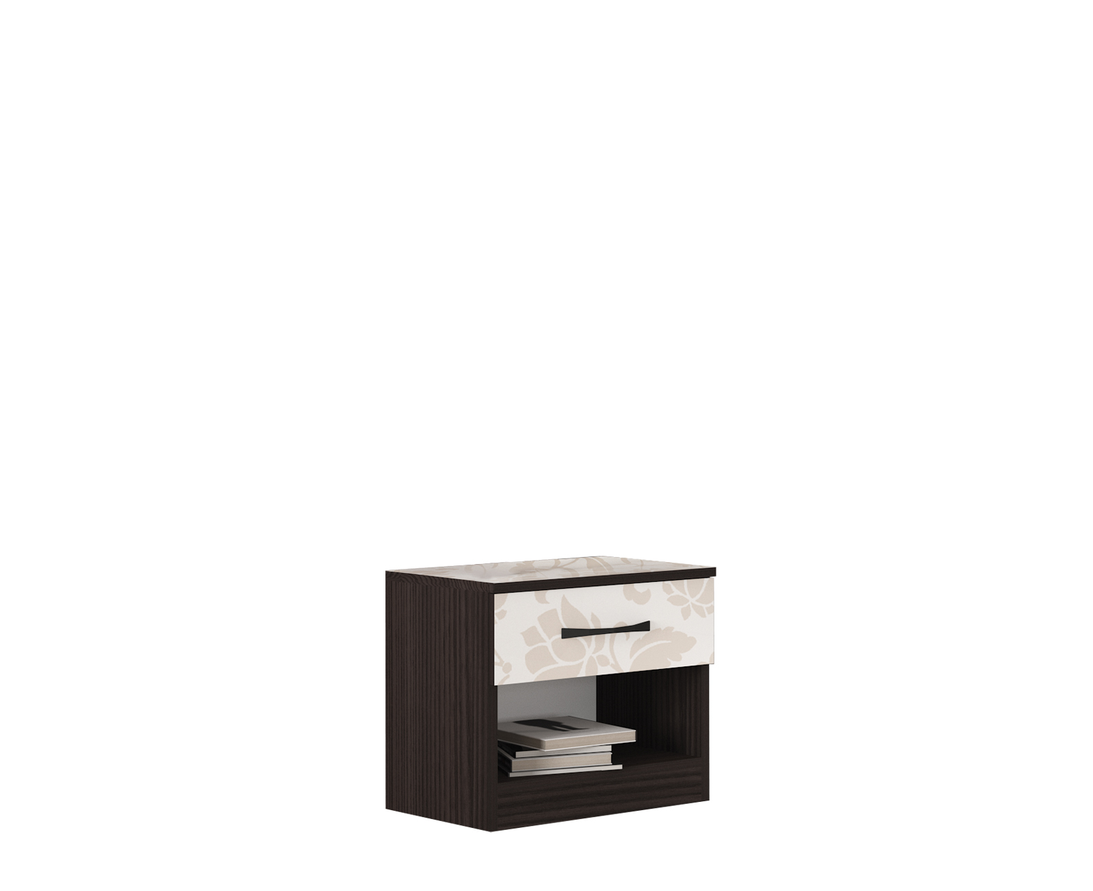 Set dormitor Flora, stejar inchis/ motive florale lucios - imagine 4