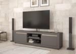 Comoda TV Alfa 80, 180x50, grafit/ gold silverjack
