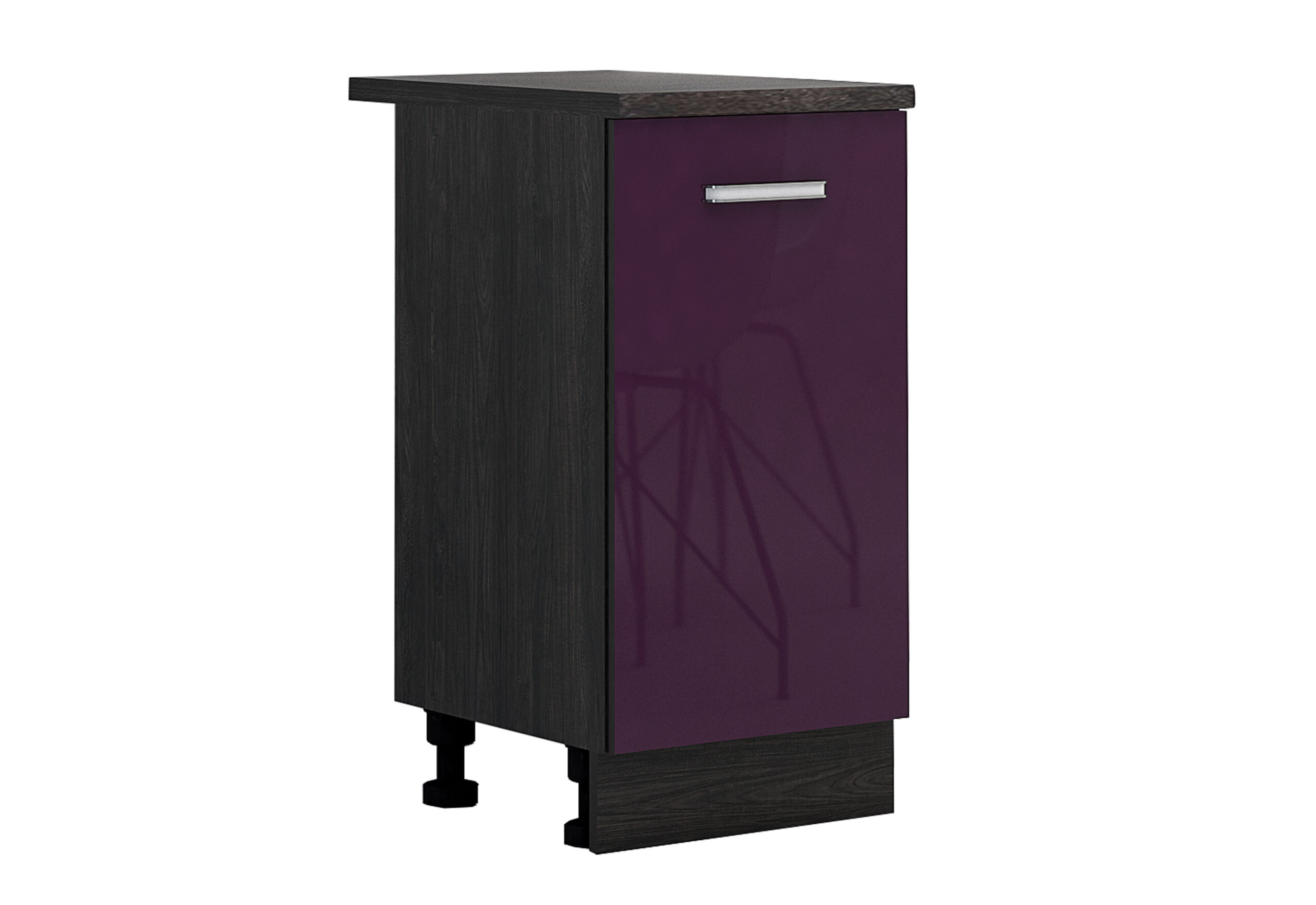 Corp inferior Elinor B26, 50x87, violet lucios/stejar carbon