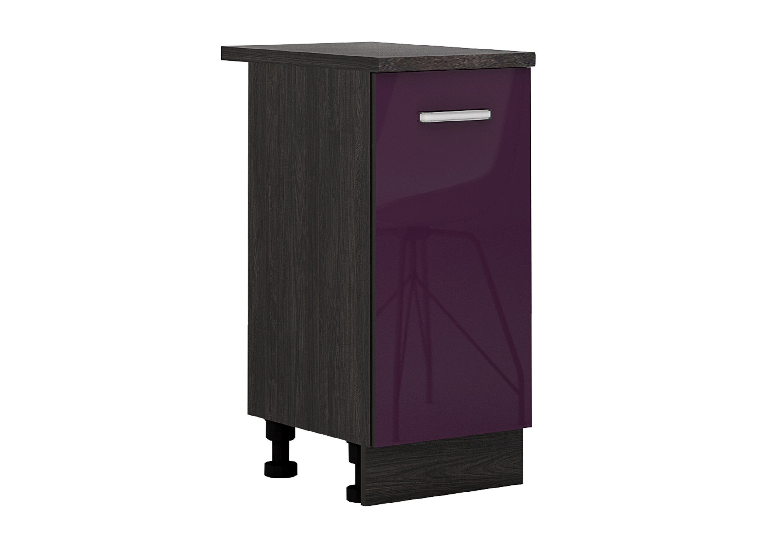 Corp inferior Elinor B5, 40x87, violet lucios/stejar carbon