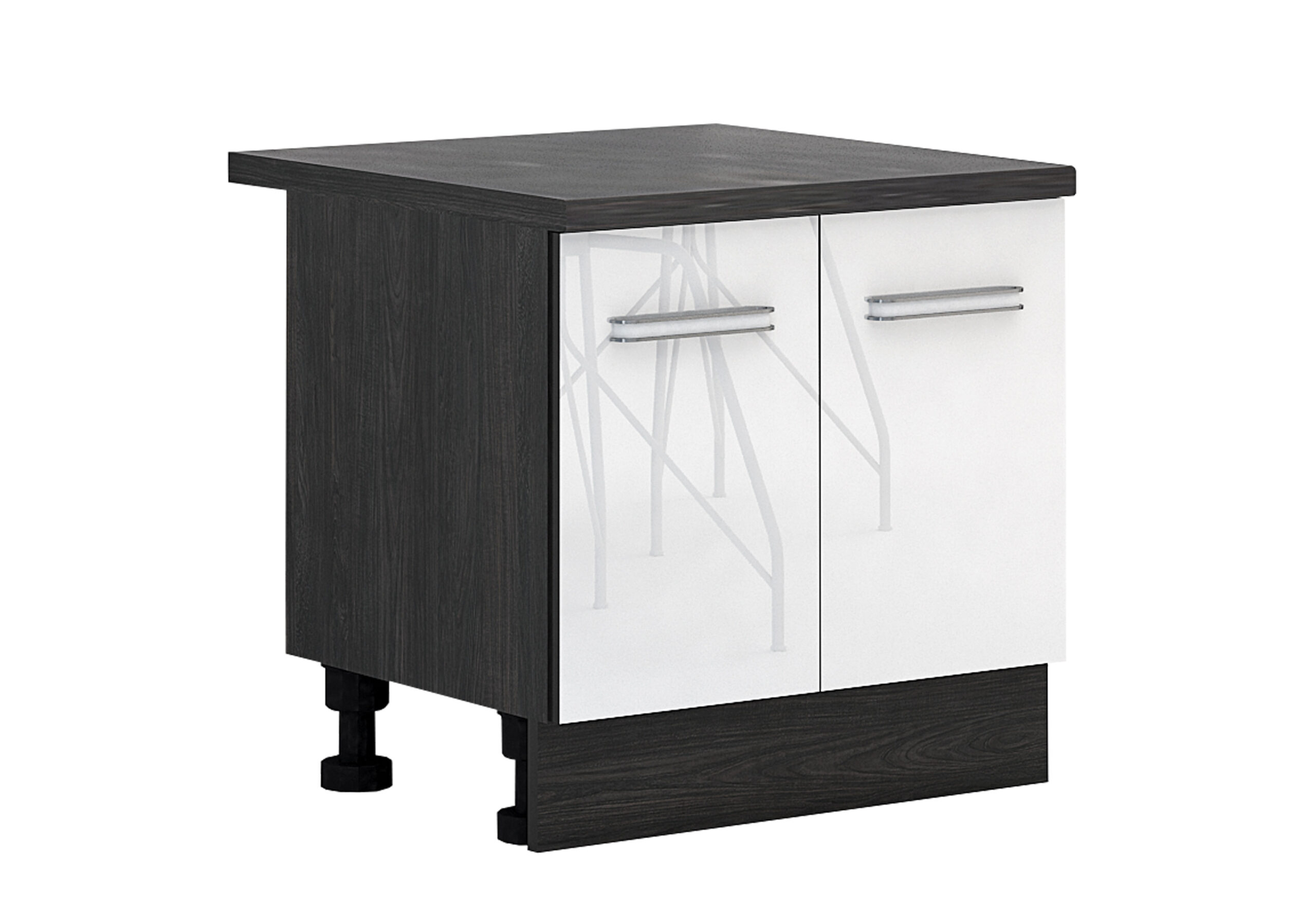 Corp inferior cuptor independent Elinor B50, 60x48, alb lucios/ stejar carbon