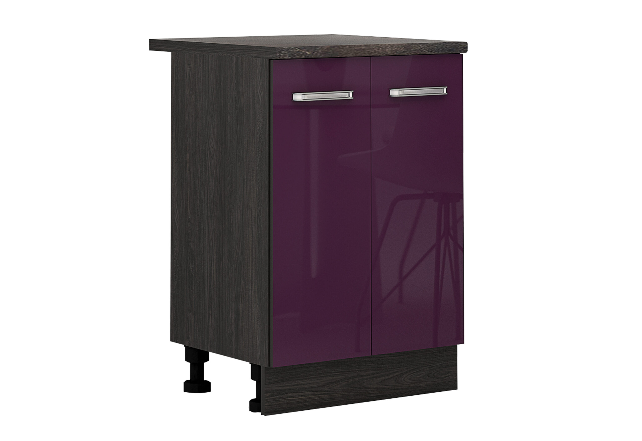 Corp inferior Elinor B51, 60x87, violet lucios/ stejar carbon