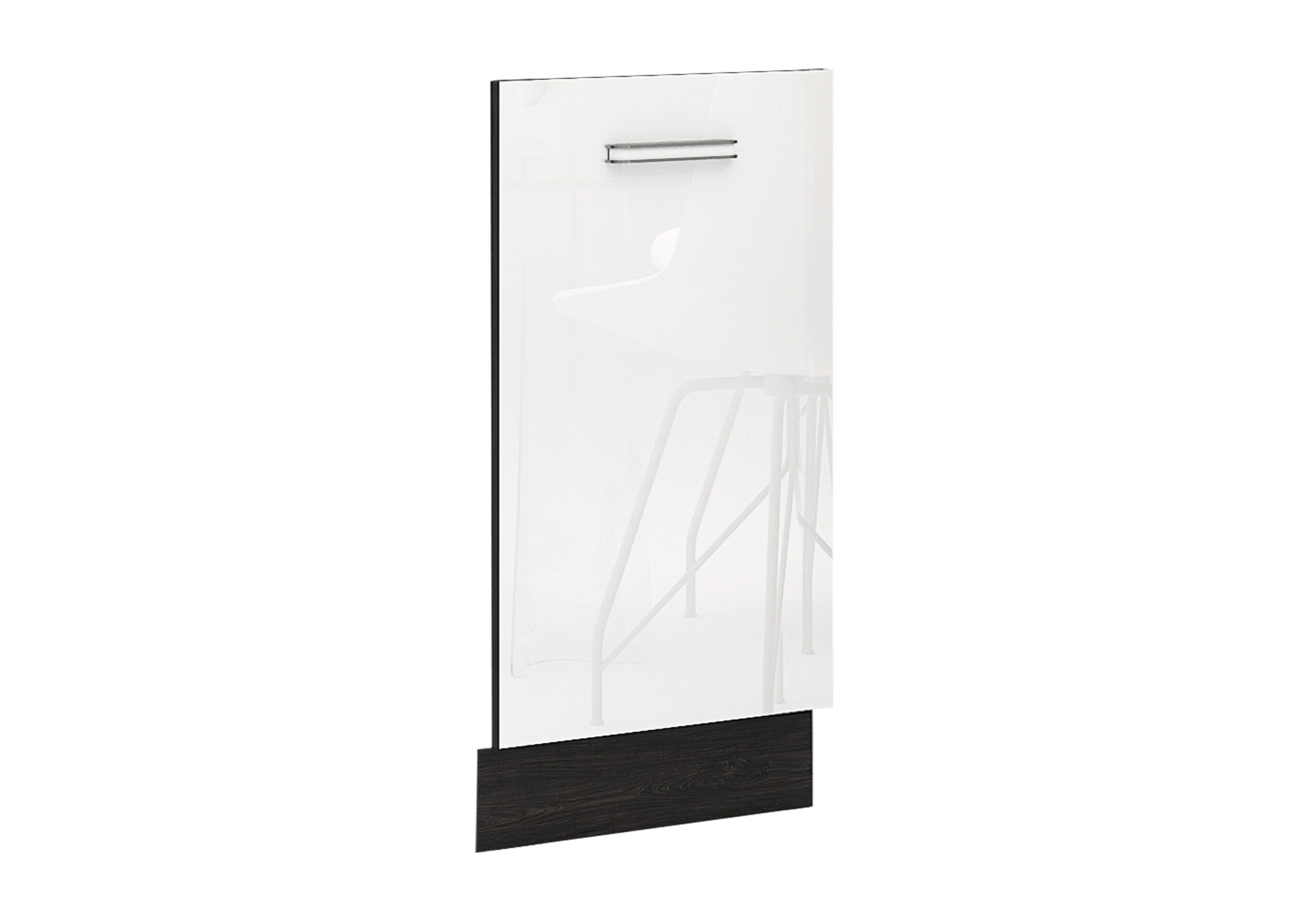 Usa masina spalat vase Elinor B64, 45 cm, alb lucios/ stejar carbon