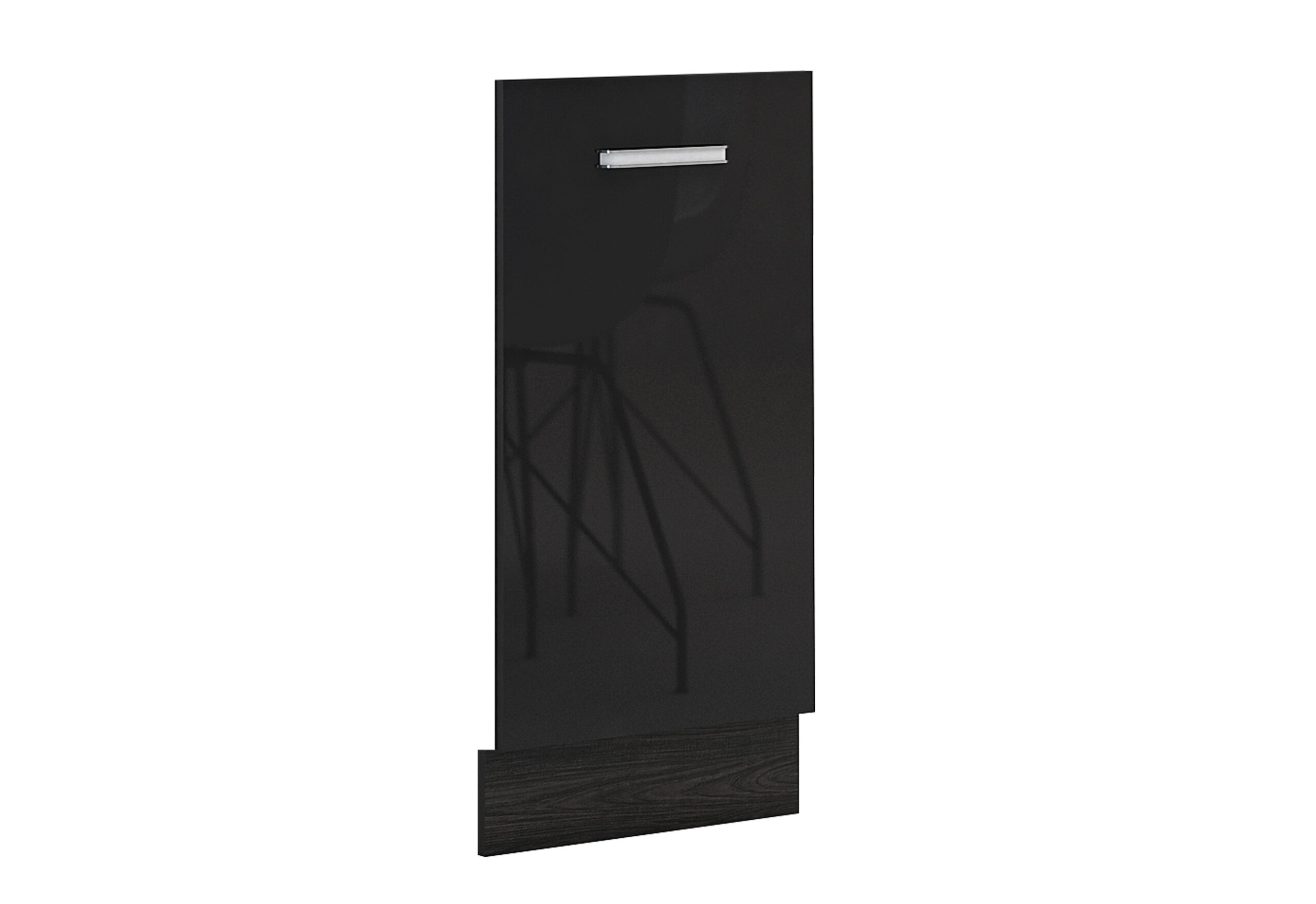 Usa masina spalat vase Elinor B64, 45 cm, negru lucios/ stejar carbon