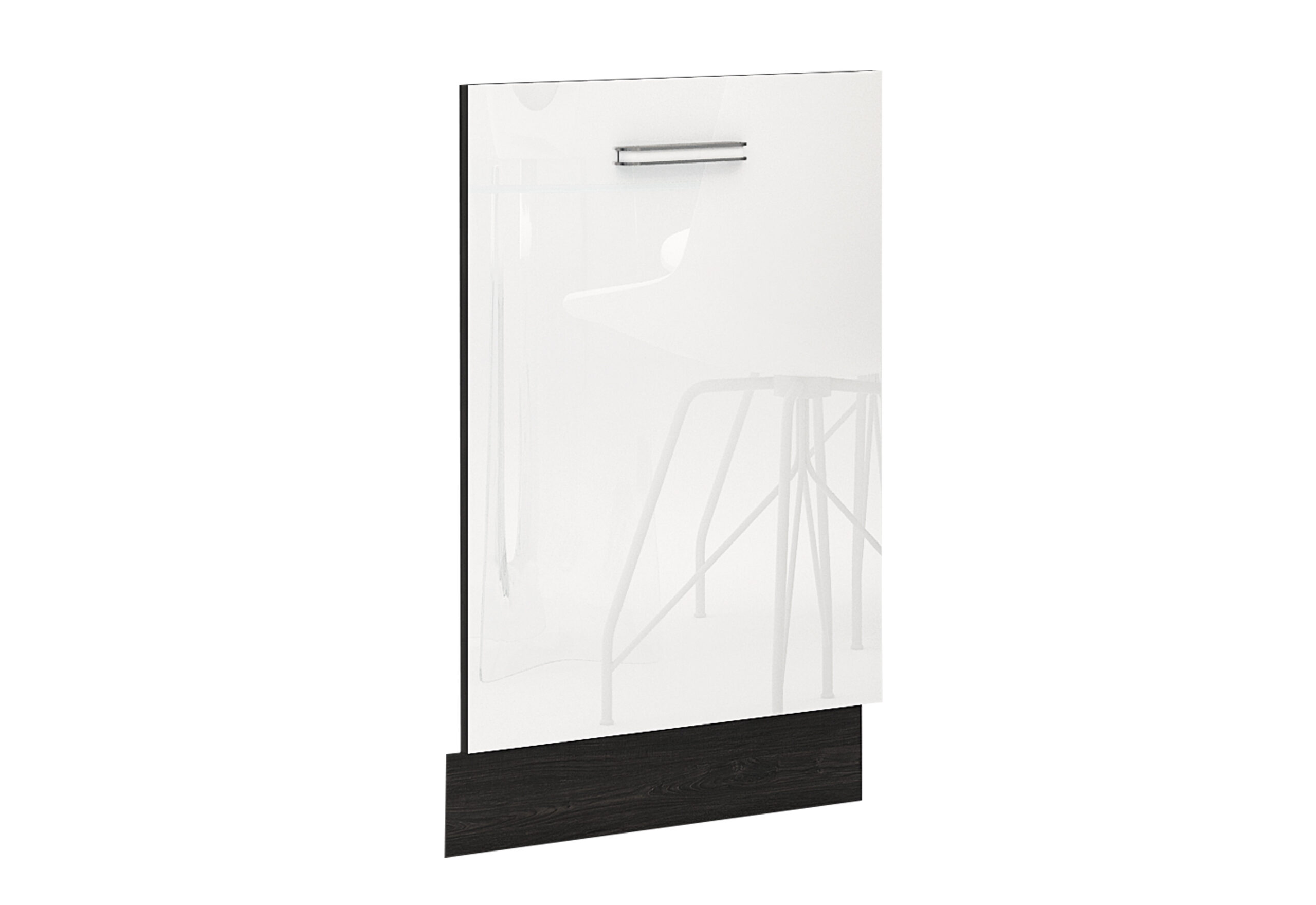 Usa masina spalat vase Elinor B65, 60 cm, alb lucios/ stejar carbon