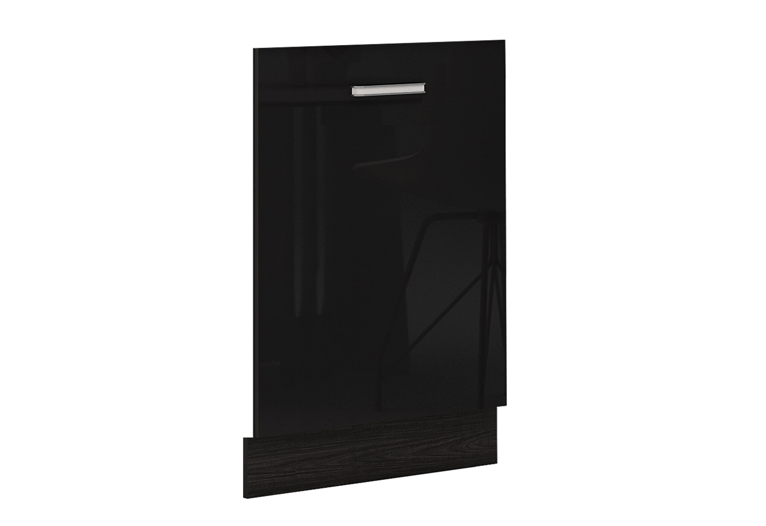 Usa masina spalat vase Elinor B65, 60 cm, negru lucios/ stejar carbon