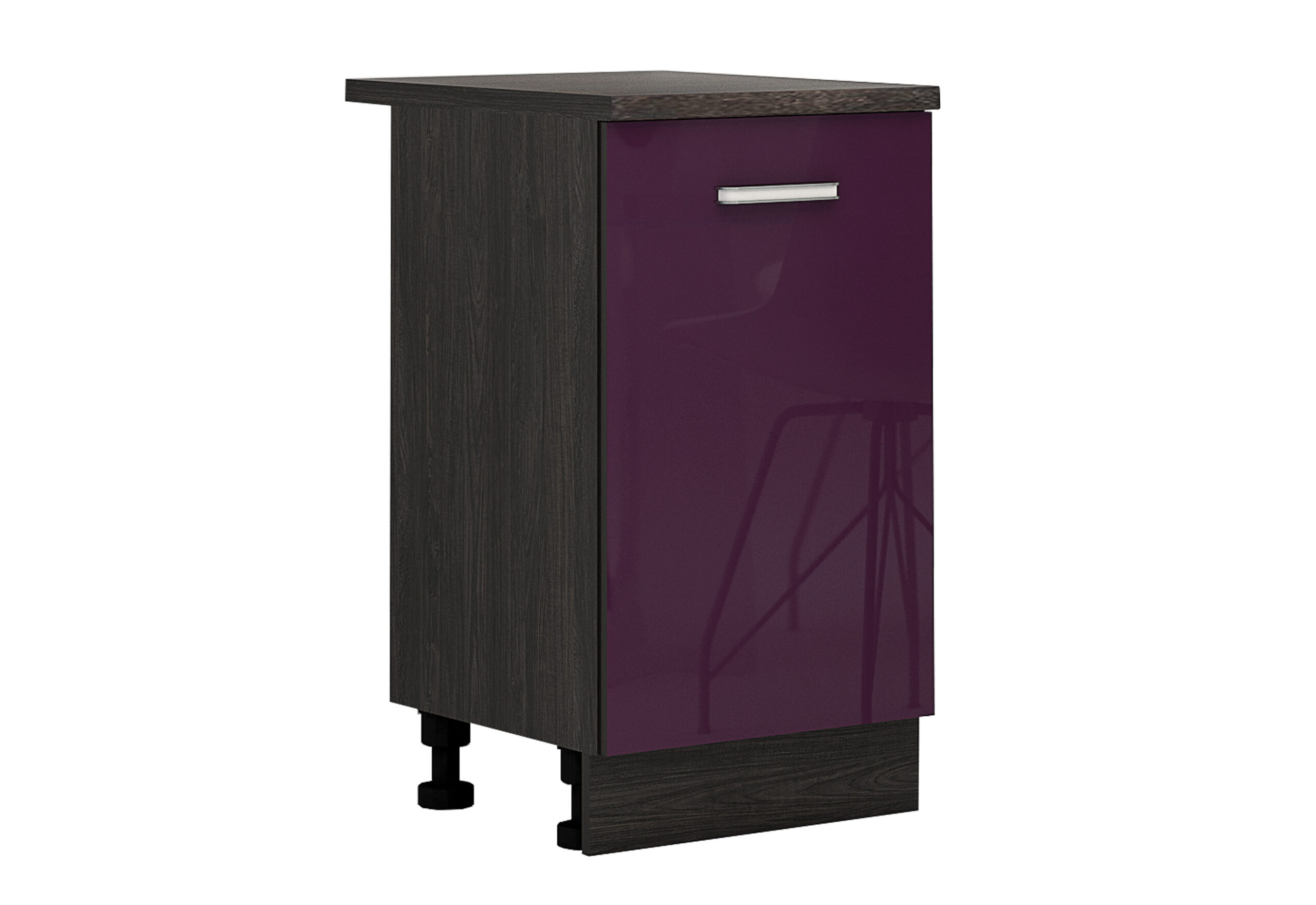 Corp inferior Elinor B72, 45x87, violet lucios/stejar carbon