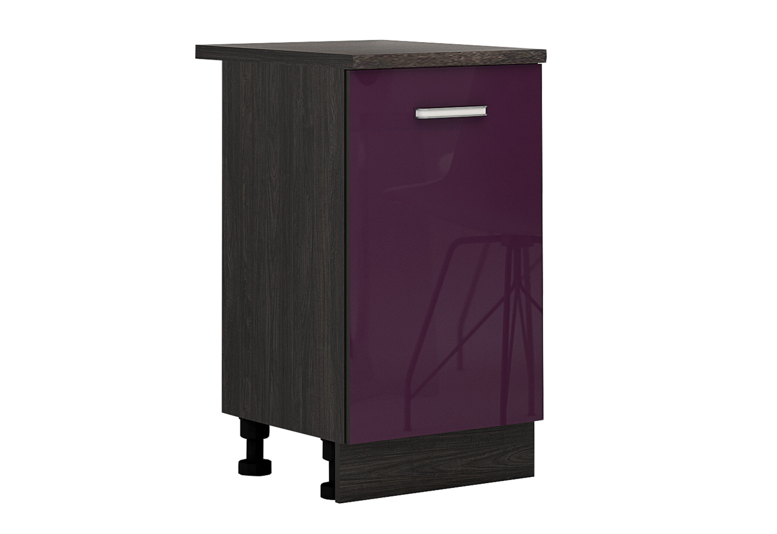 Corp inferior Elinor B73, 55x87, violet lucios/stejar carbon