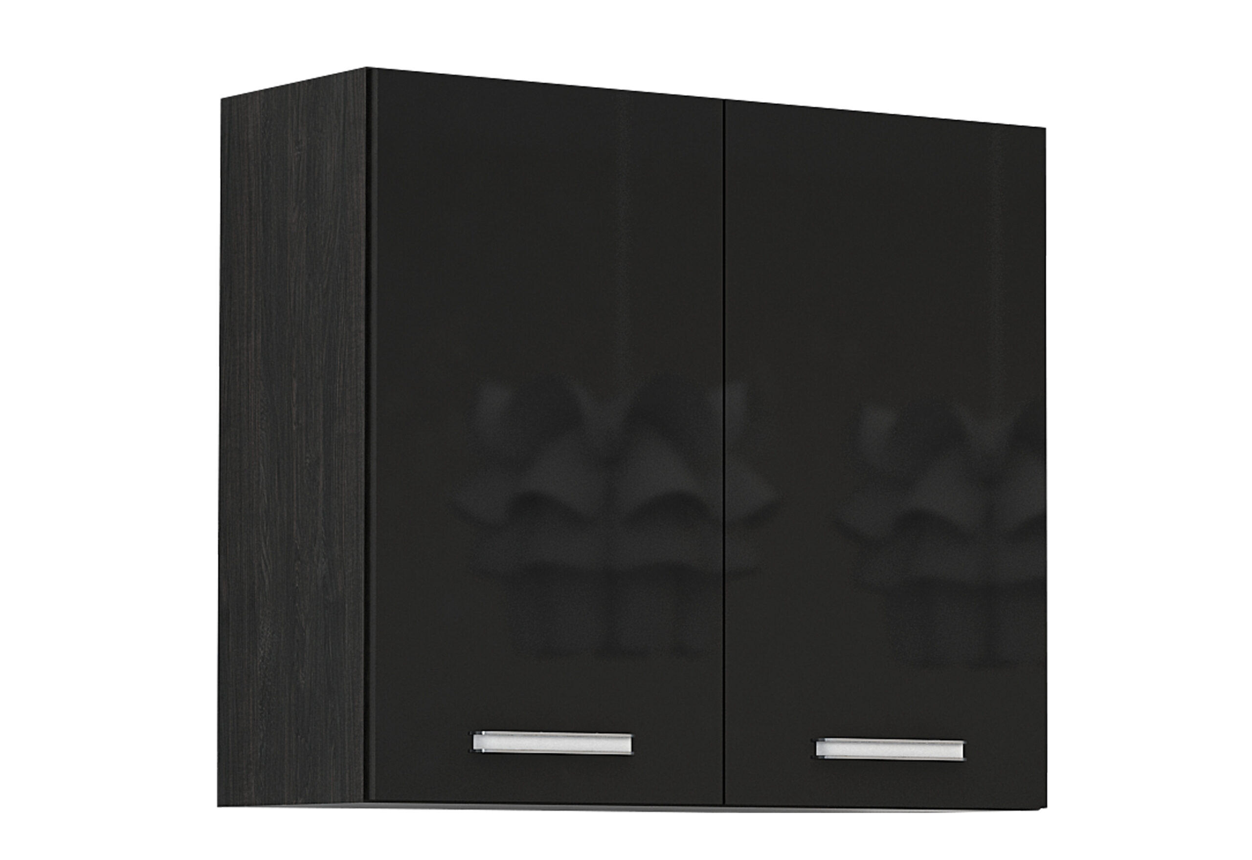 Corp superior 2 usi Elinor G13, 80x70, negru lucios/ stejar carbon