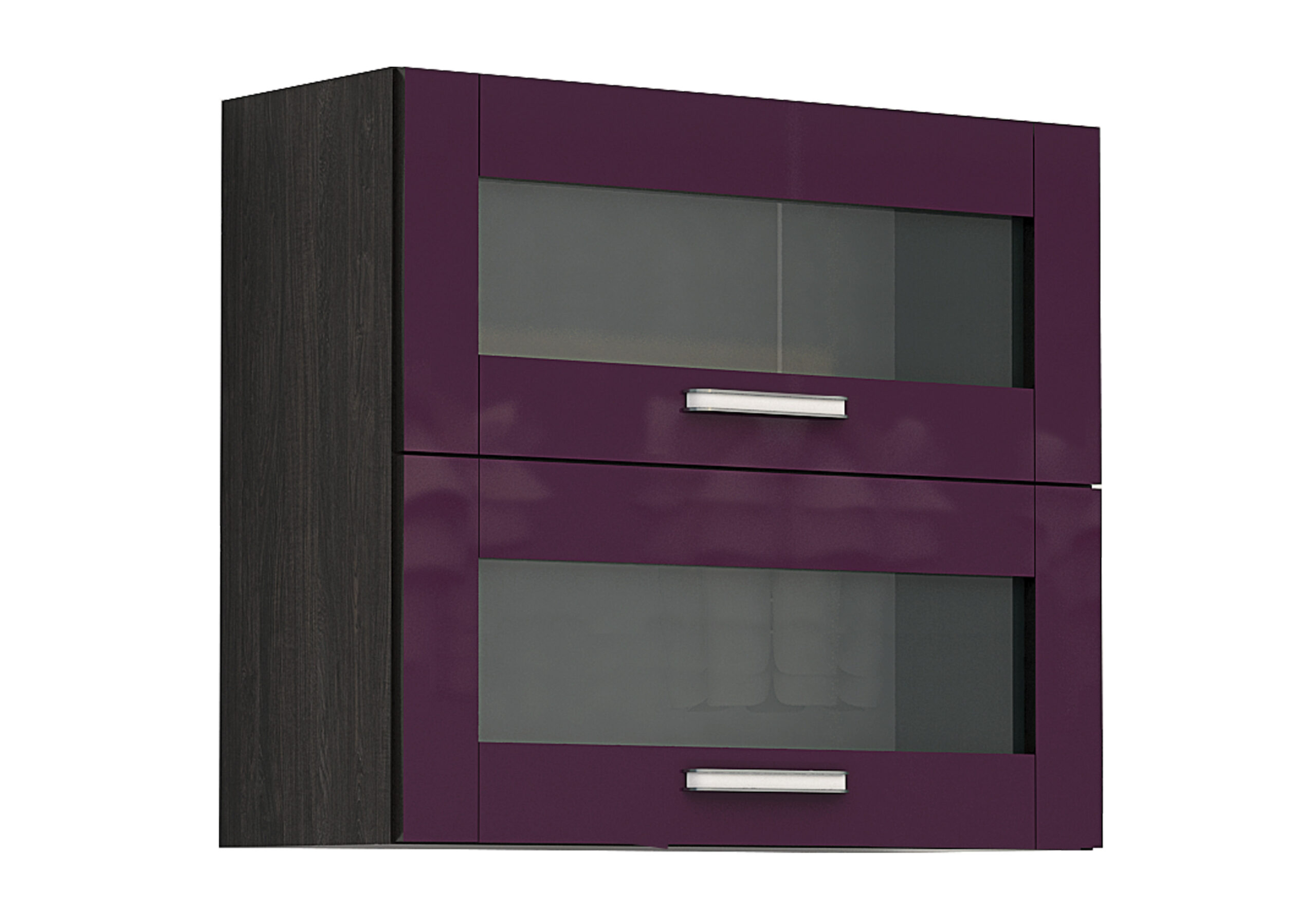 Corp superior vitrina Elinor G37, 80x70, violet lucios/stejar carbon