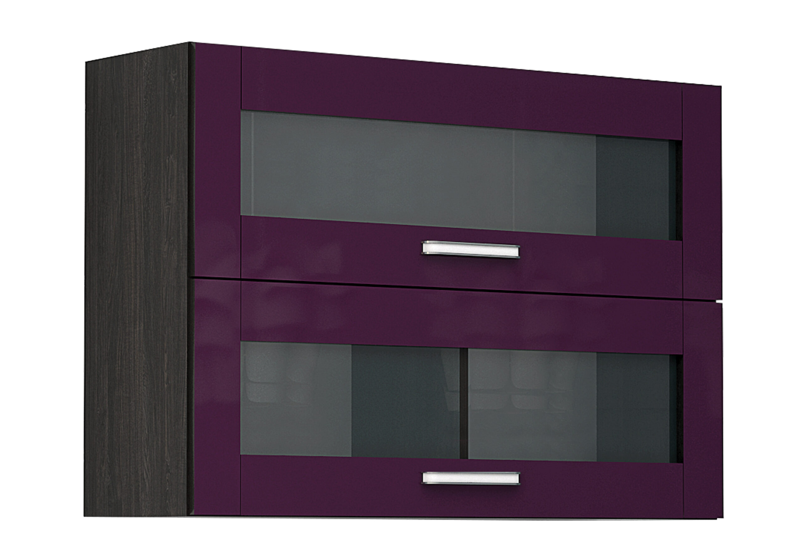 Corp superior vitrina Elinor G38, 100x70, violet lucios/stejar carbon