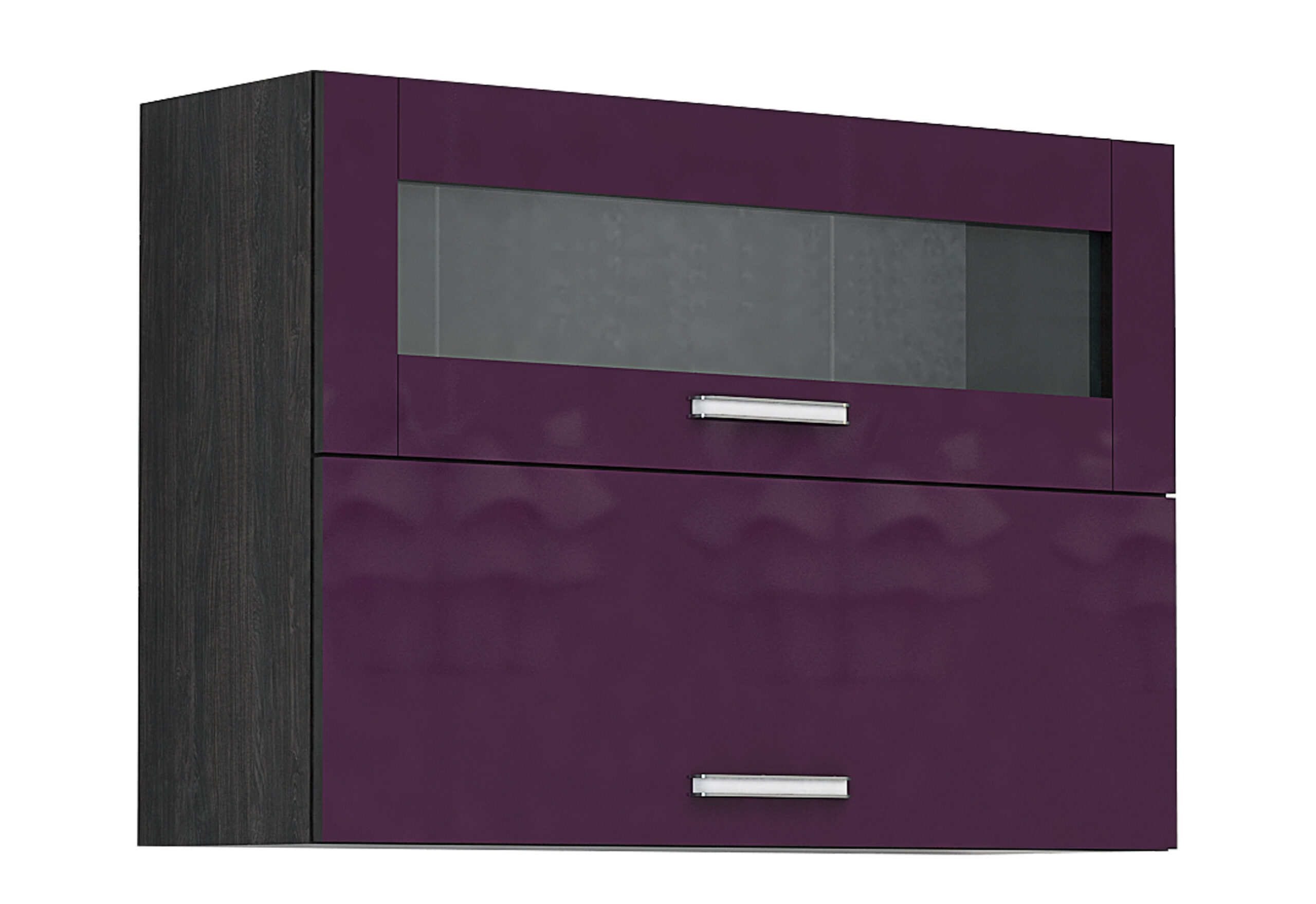 Corp superior vitrina Elinor G46, 100x70, violet lucios/stejar carbon