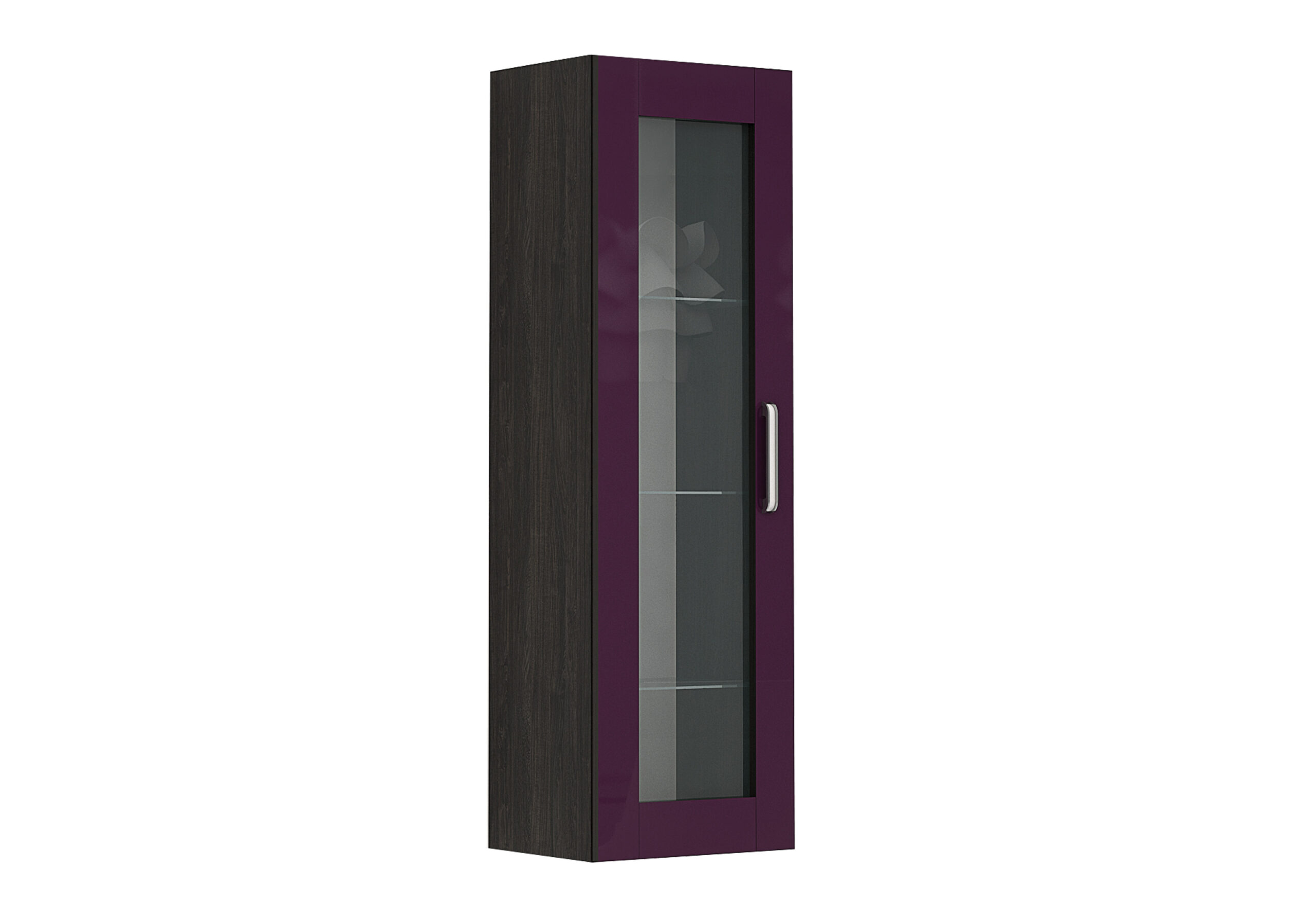 Corp superior vitrina Elinor G48, 40x130, violet lucios/stejar carbon