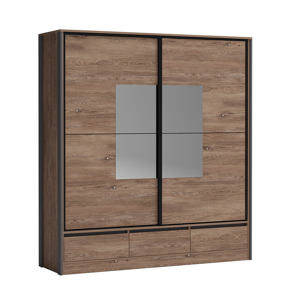 Set dormitor modular Sorento MDF, brown silverjack - imagine 3