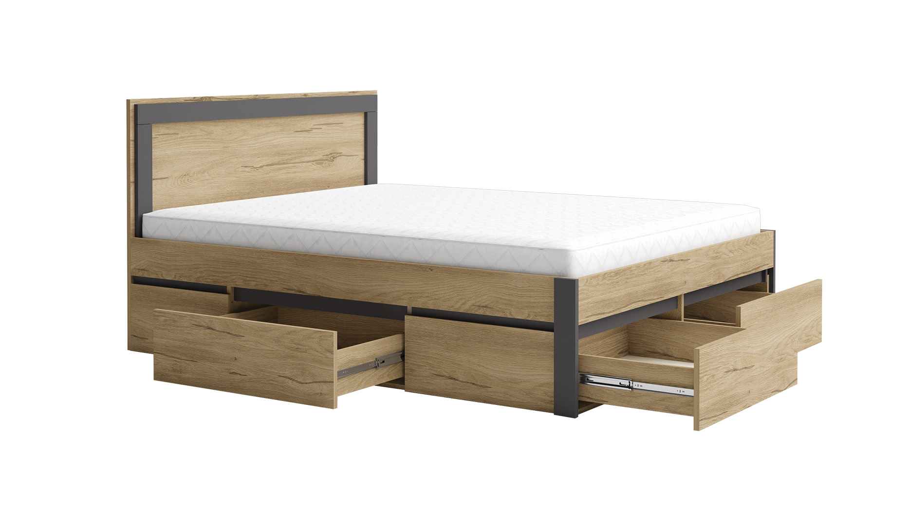 Set dormitor modular Sorento MDF, gold silverjack - imagine 4