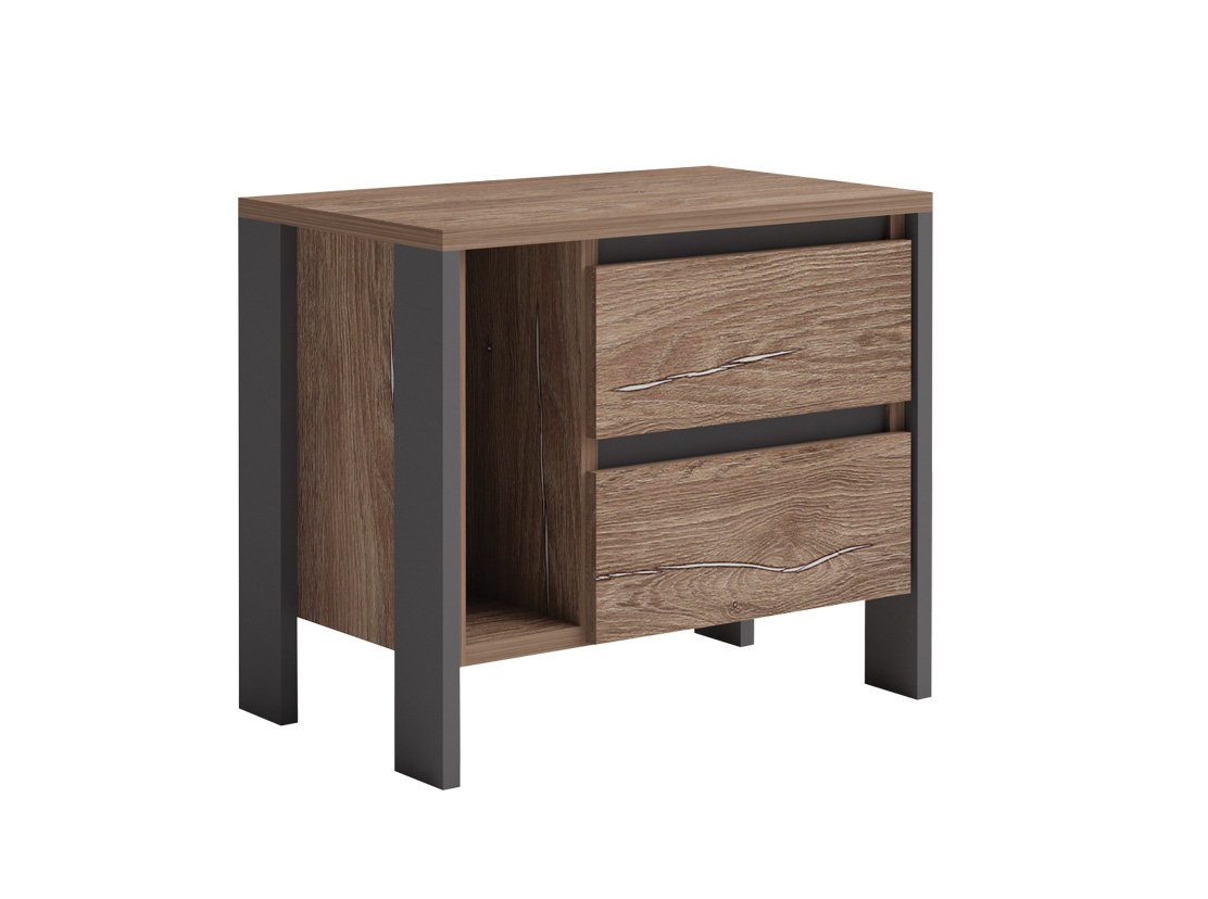 Set dormitor modular Sorento MDF, brown silverjack - imagine 6