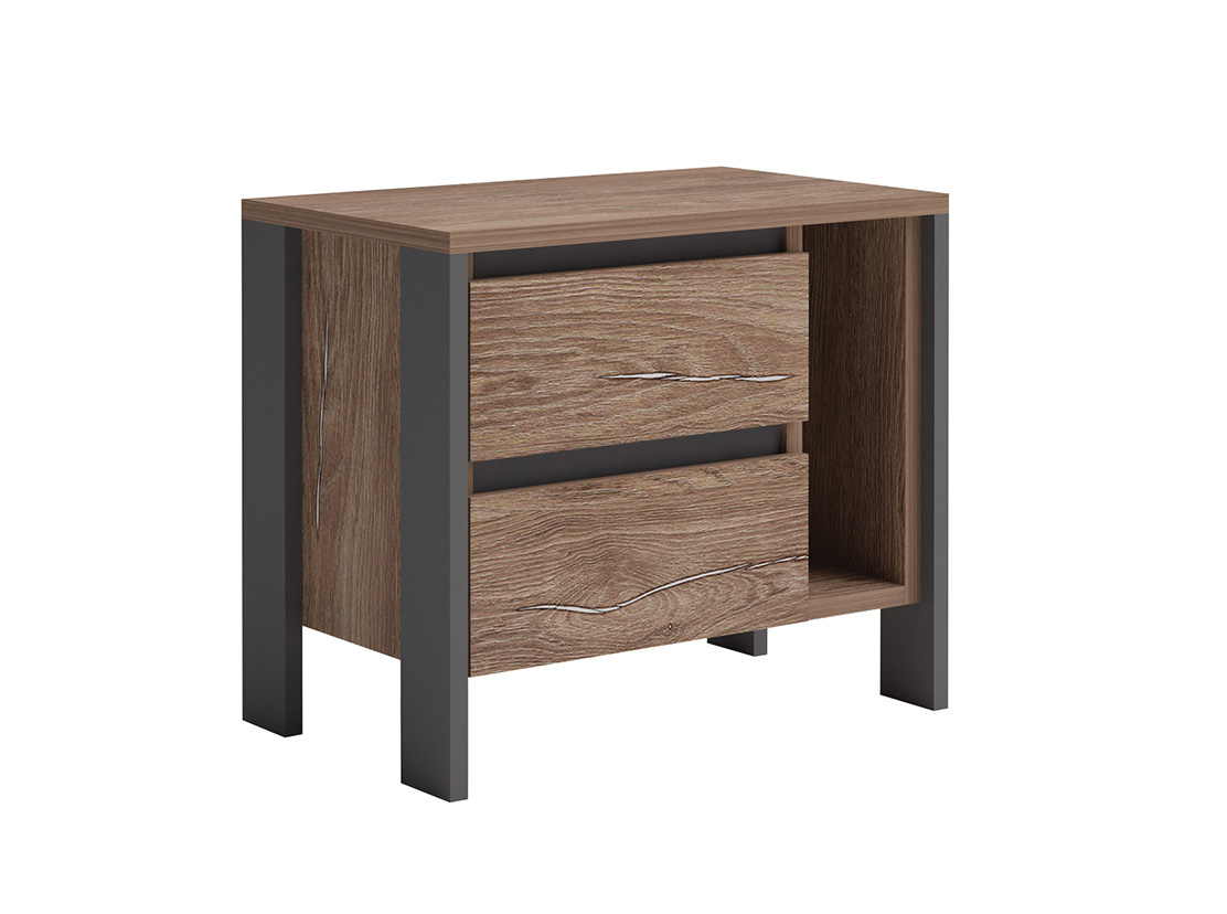 Set dormitor modular Sorento MDF, brown silverjack - imagine 7