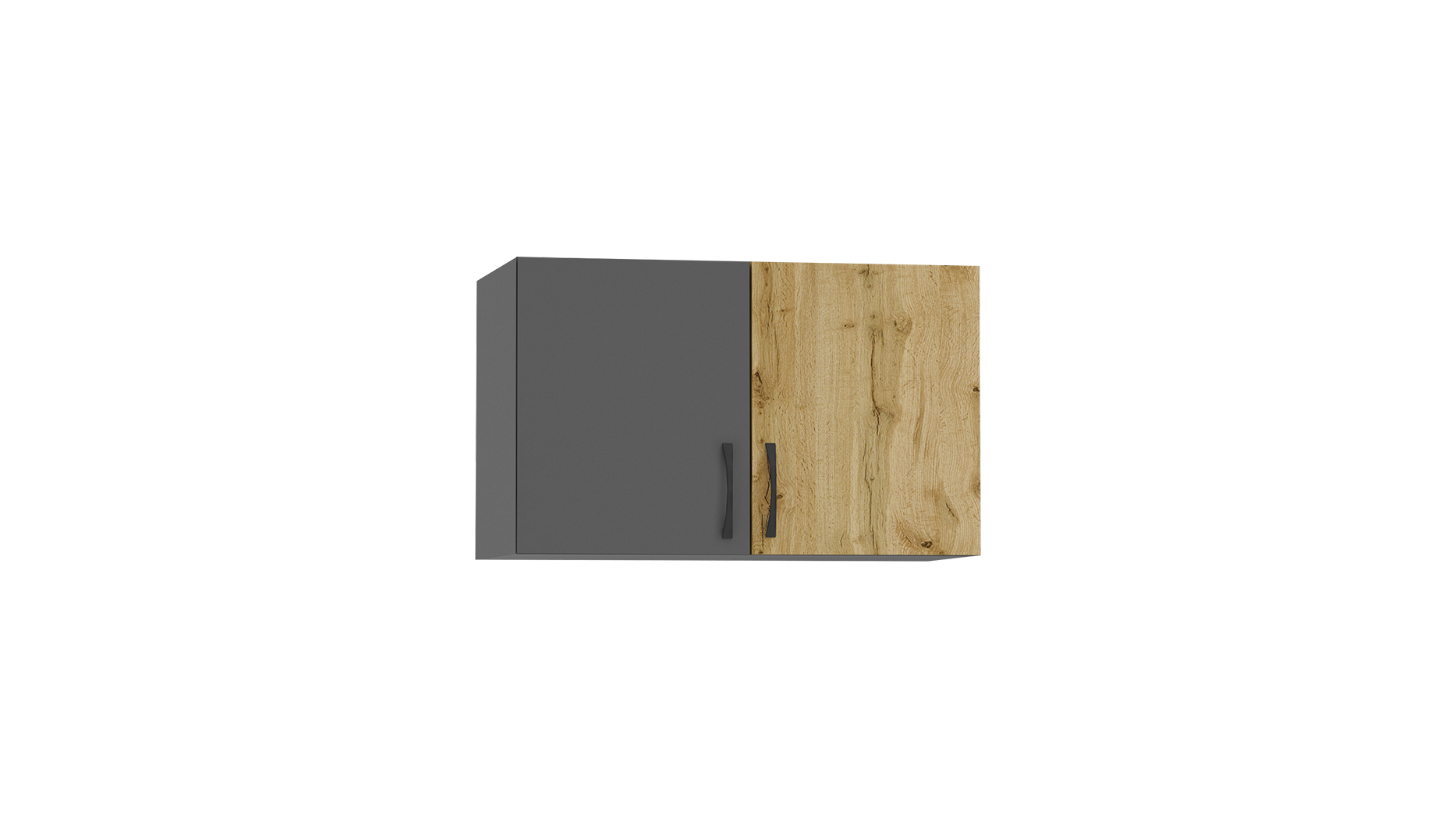 Dulap suprapozabil Apolo 1, 80x52x50, stejar wotan/ antracit